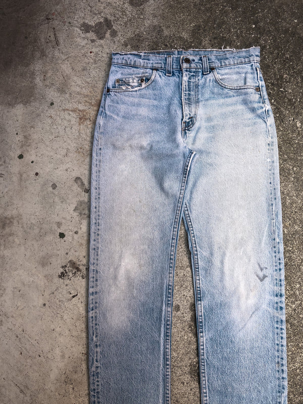 1980s/1990s Levis Distressed Faded Blue Denim (30X31)