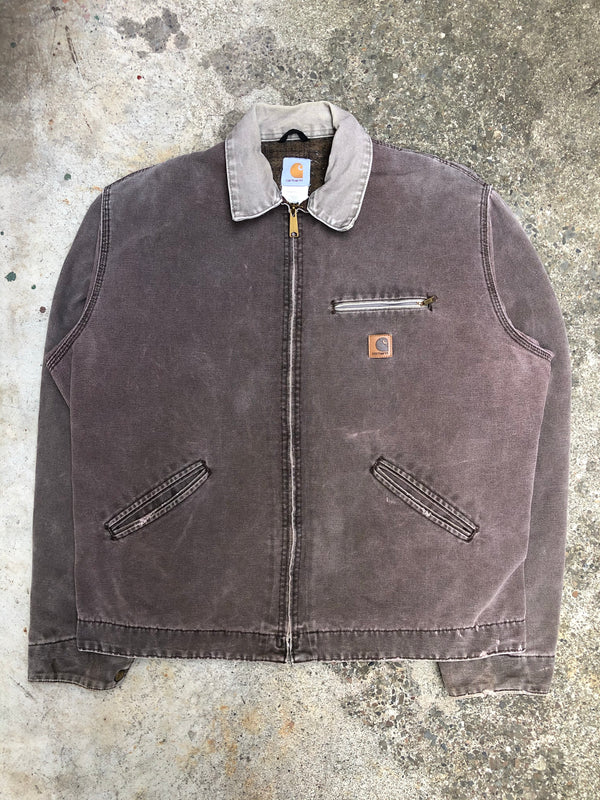 1990s Carhartt Faded Chocolate Lined Work Jacket (XL)