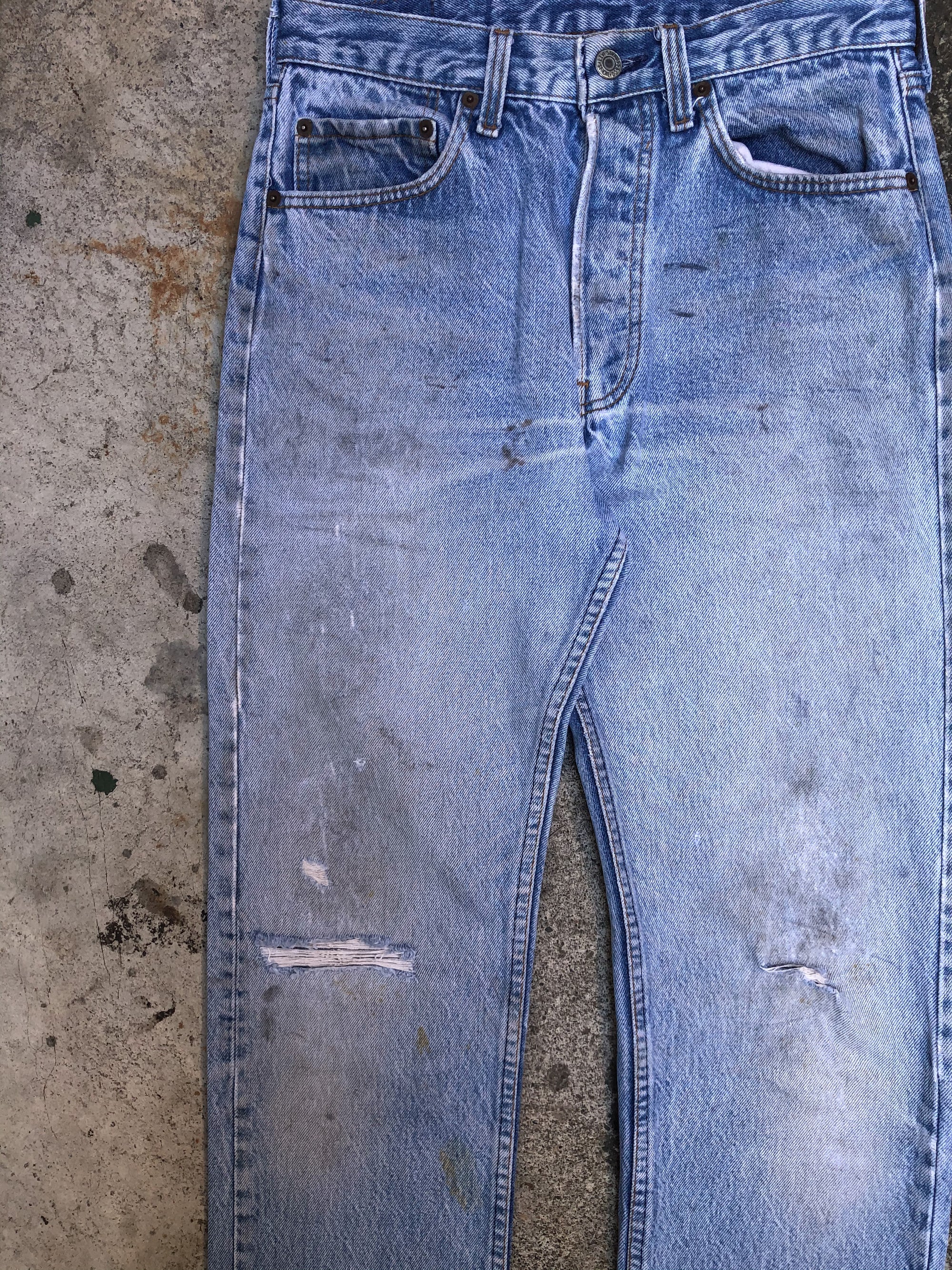 1980s Levis Faded Blue 501 (27X33)