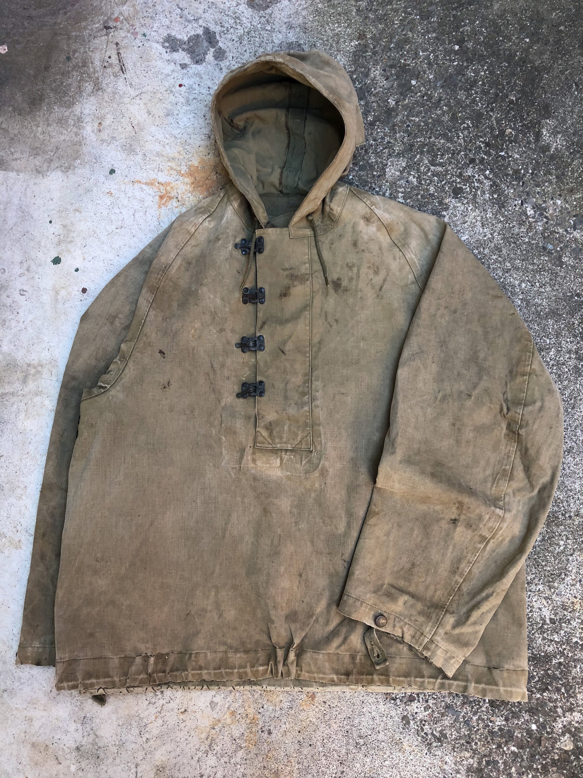 1940s WWII Faded Clasp Anorak Pullover
