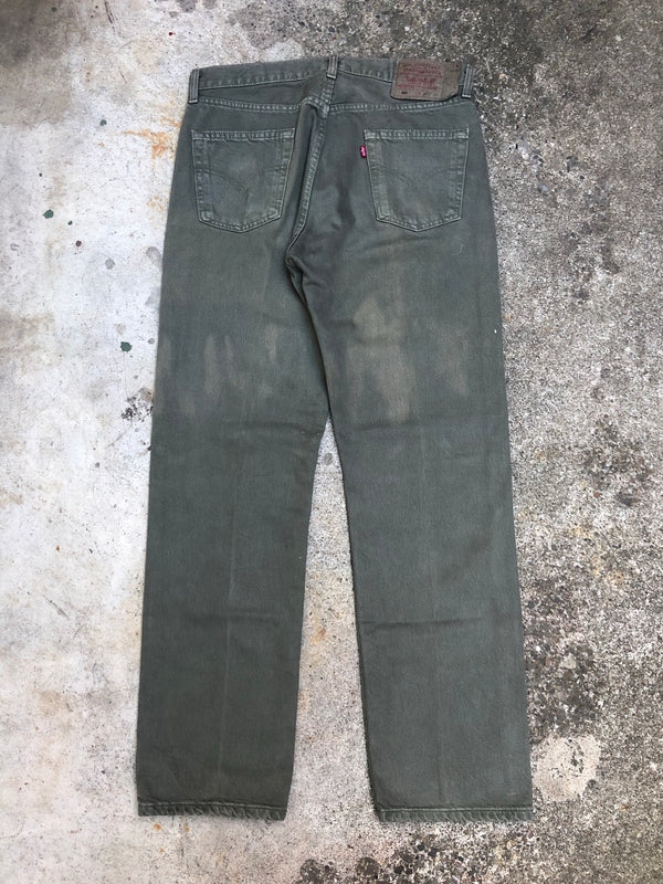 1990s Levis Faded Green 501 (34X30)