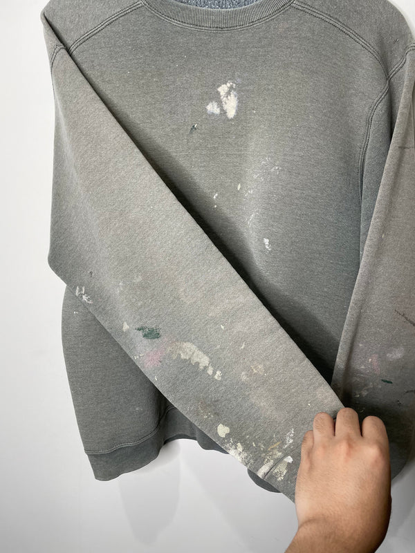 1990s Painted Sage Green Blank Sweatshirt