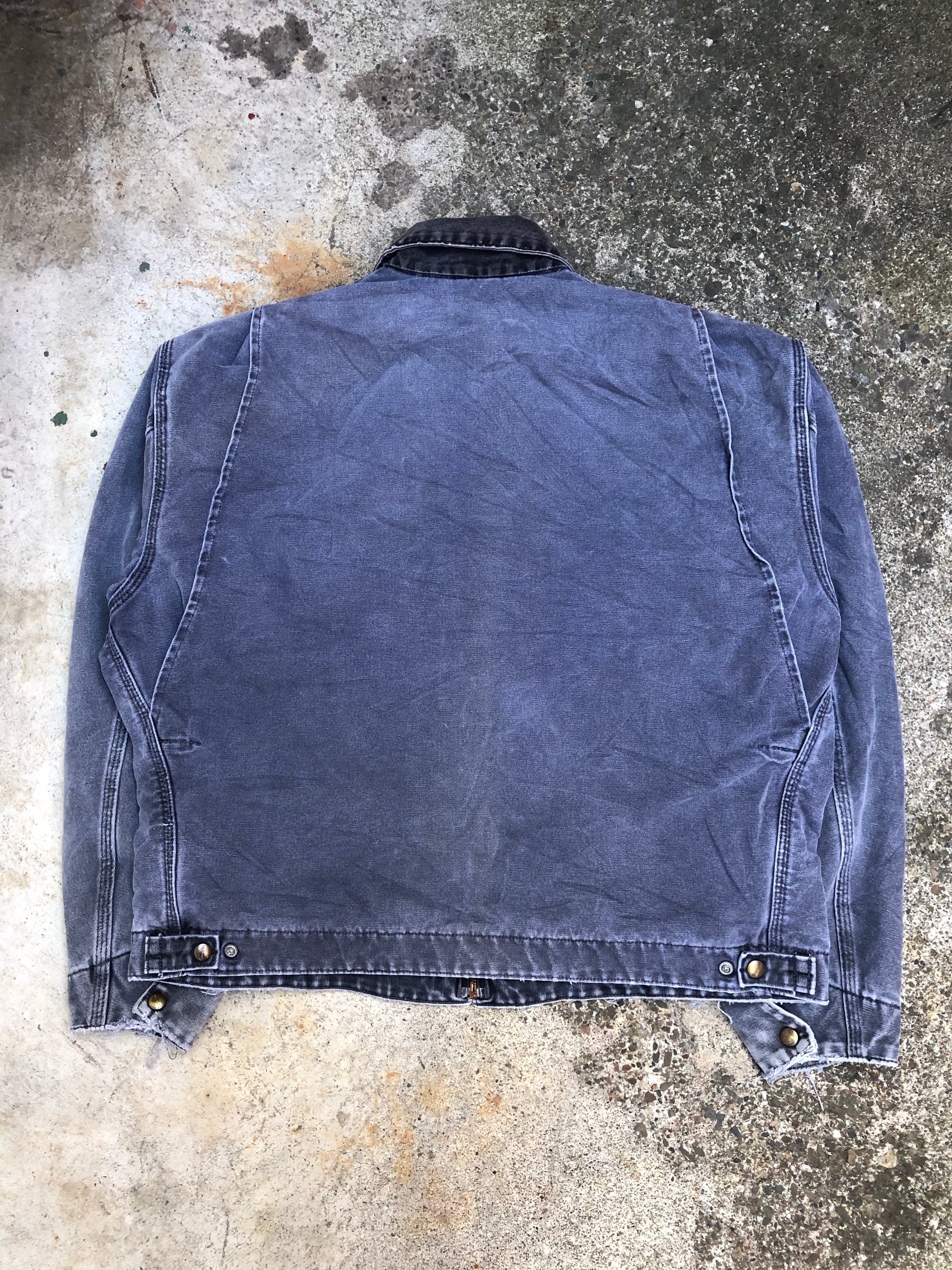 1990s Carhartt Faded Petrol Blue Lined Work Jacket (XL)