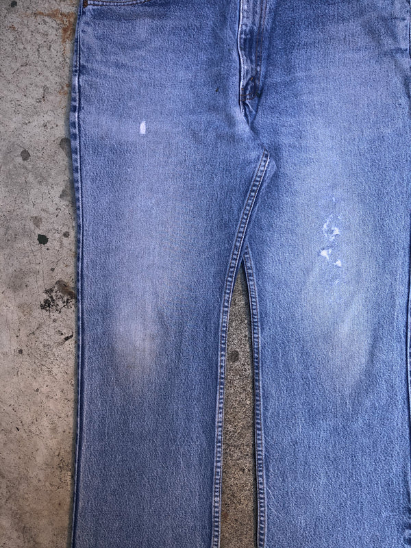 1990s Levis Repaired Blue 517 Released Hem (34X27)