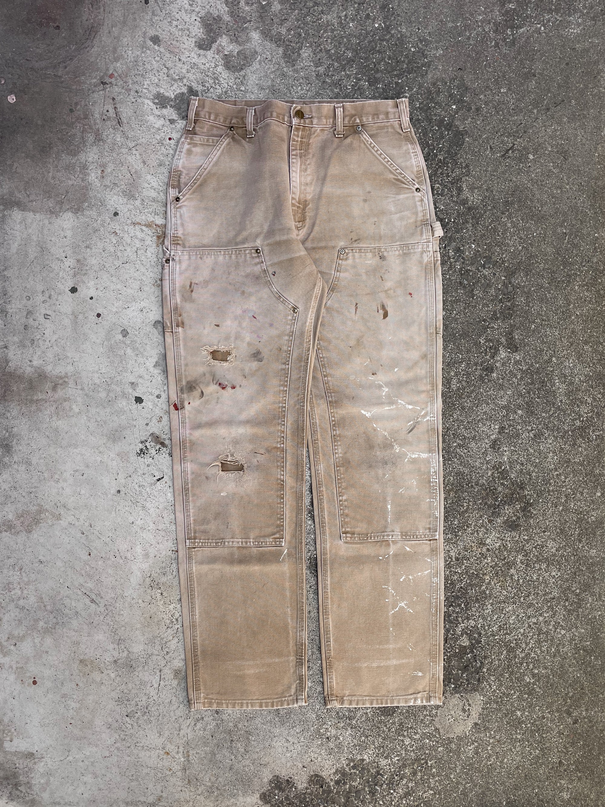 Carhartt B01 Tan Double Knee Work Pants (32X34)