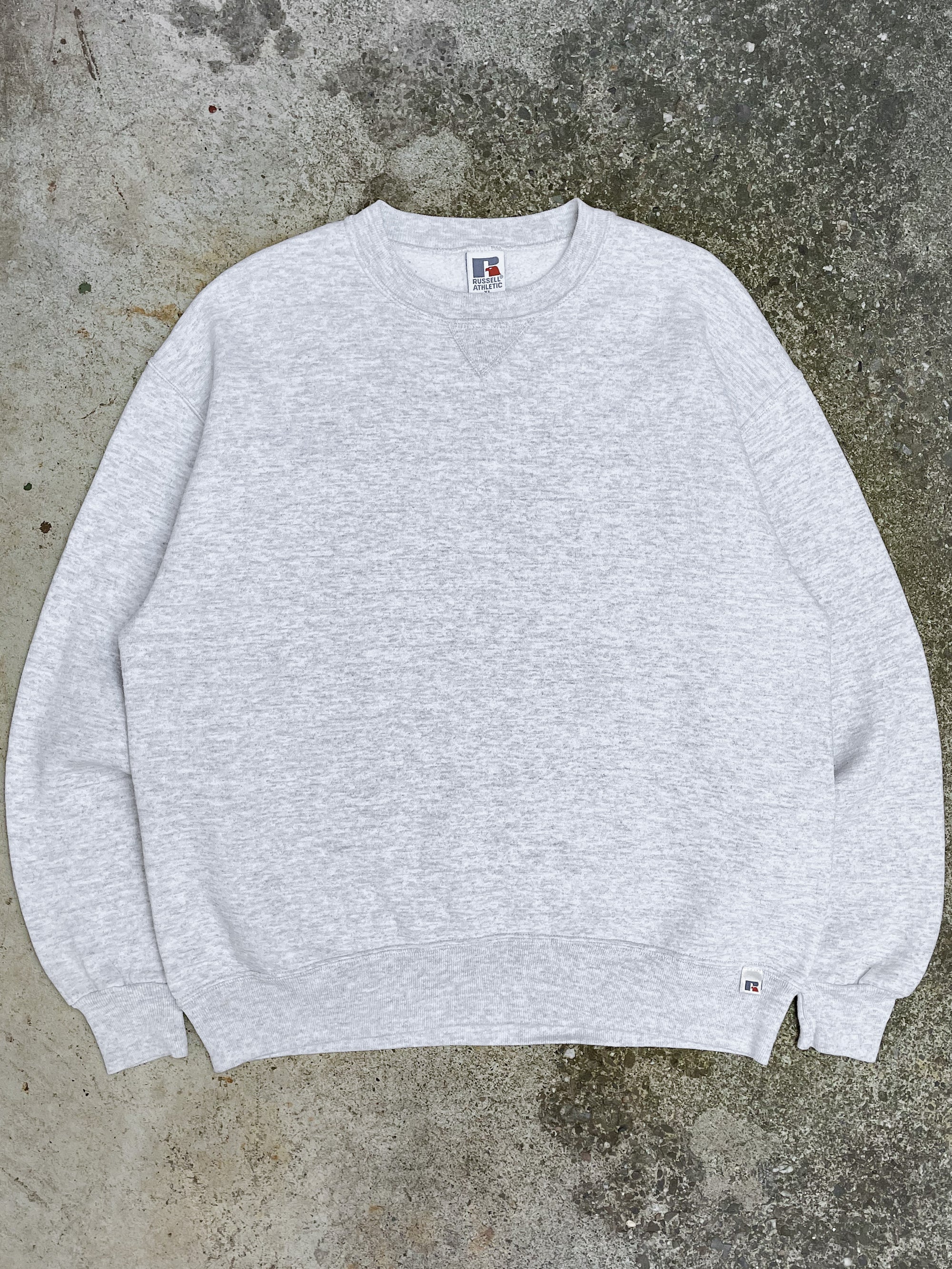 1990s Russell Heather Grey Blank Sweatshirt