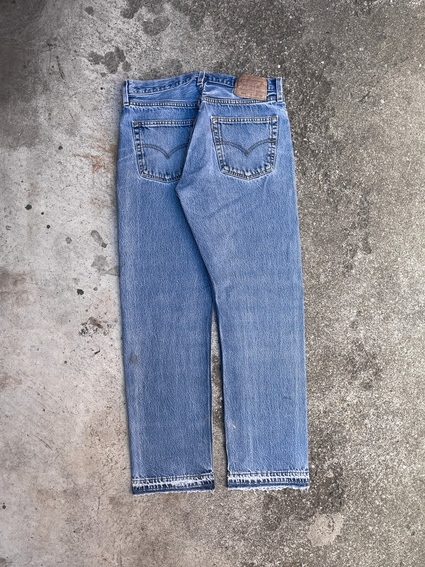 Vintage Levi’s Faded Blue 501 Released Hem (30X29)