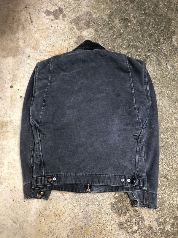 1990s Carhartt Faded Petrol Blue Lined Work Jacket (S)