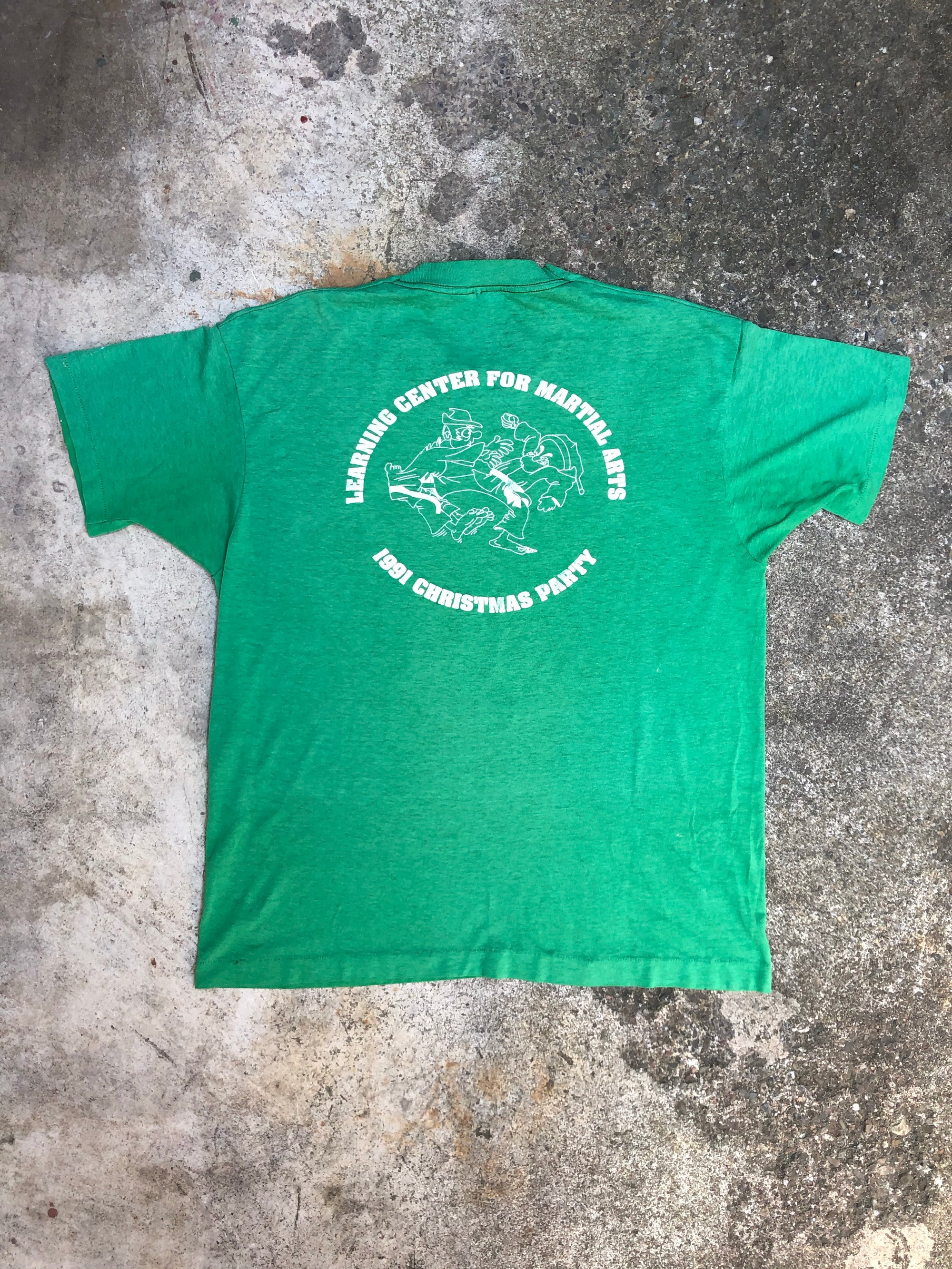 1990s Green "Fitness Center Christmas Party" Tee
