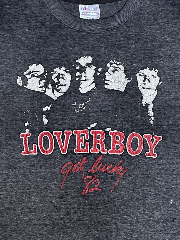 1982 Loverboy “Get Lucky” Single Stitched Tour Tee