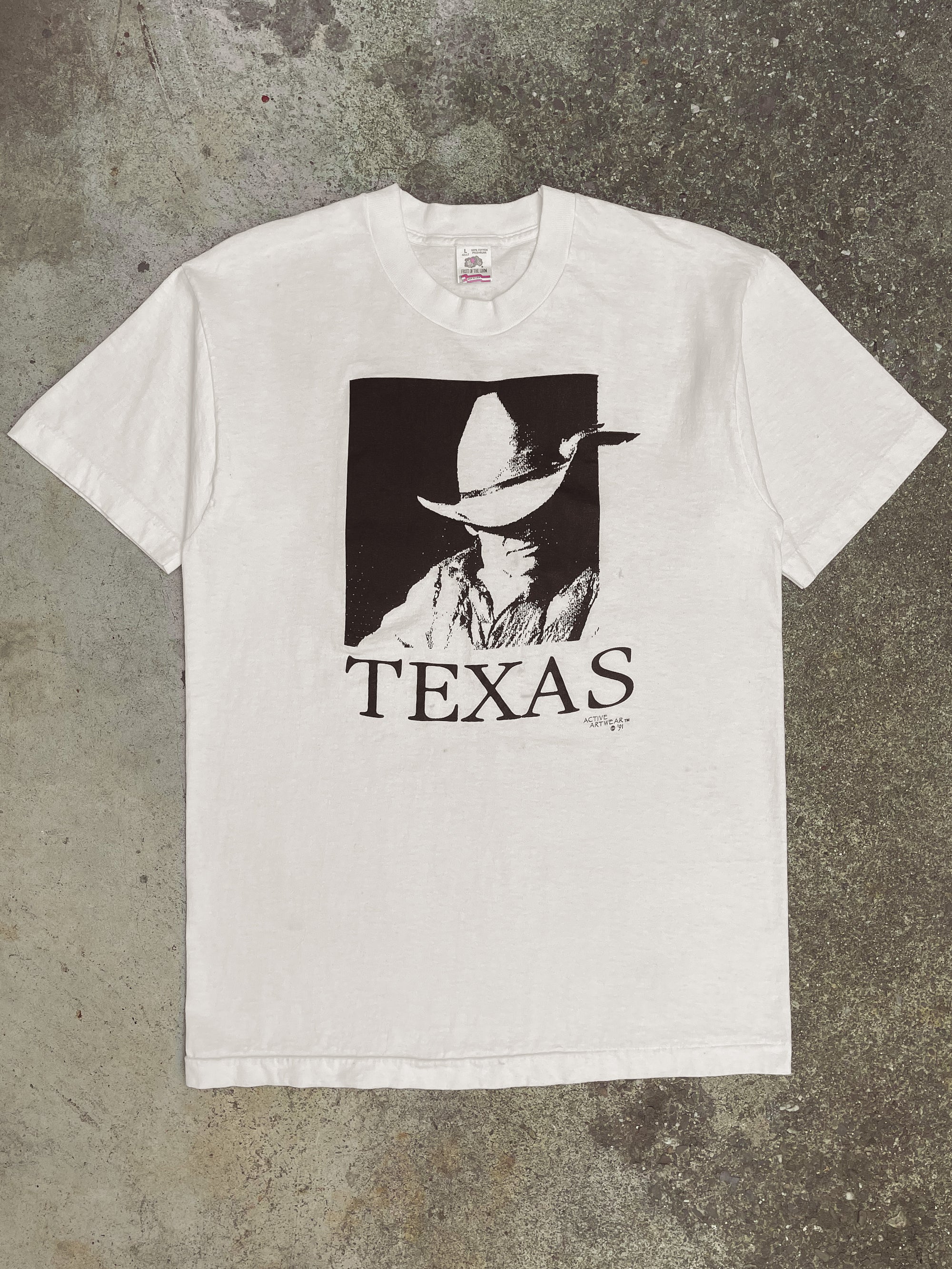 1990s “Texas Cowboy Art” Single Stitched Tee (L)