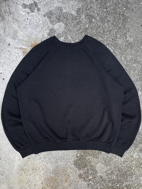 1990s Black Raglan Sweatshirt (L)
