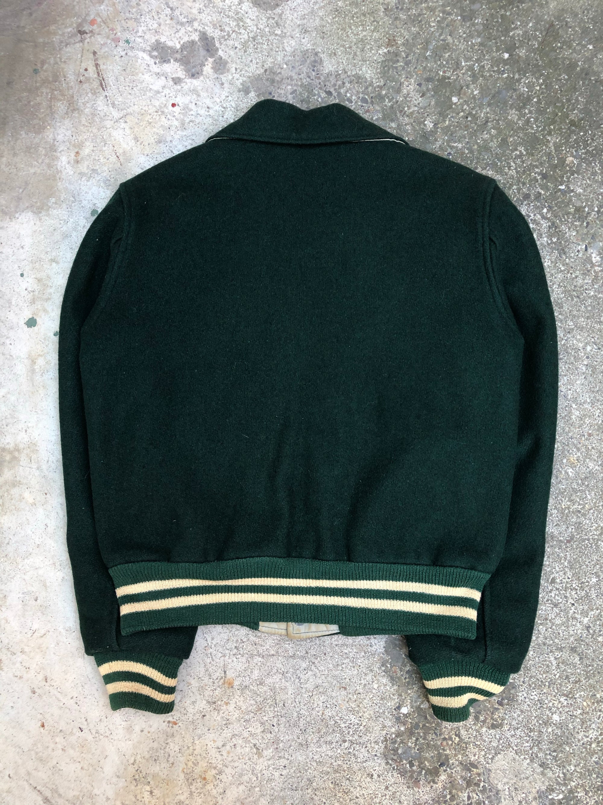 1970s Forest Green “Riverside Photography Staff” Varsity Jacket