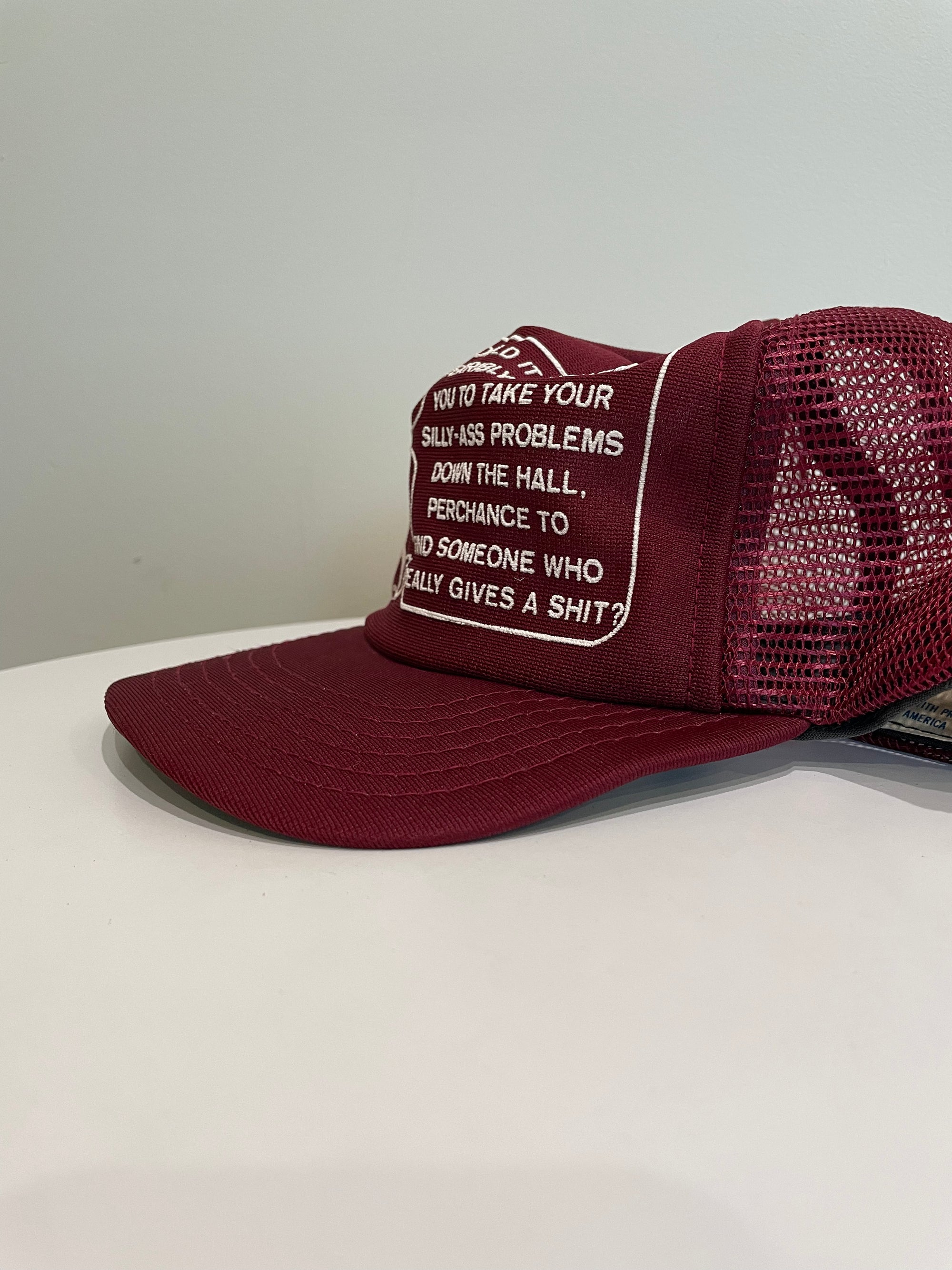 1980s “Would It Upset You Terribly…” Trucker Hat