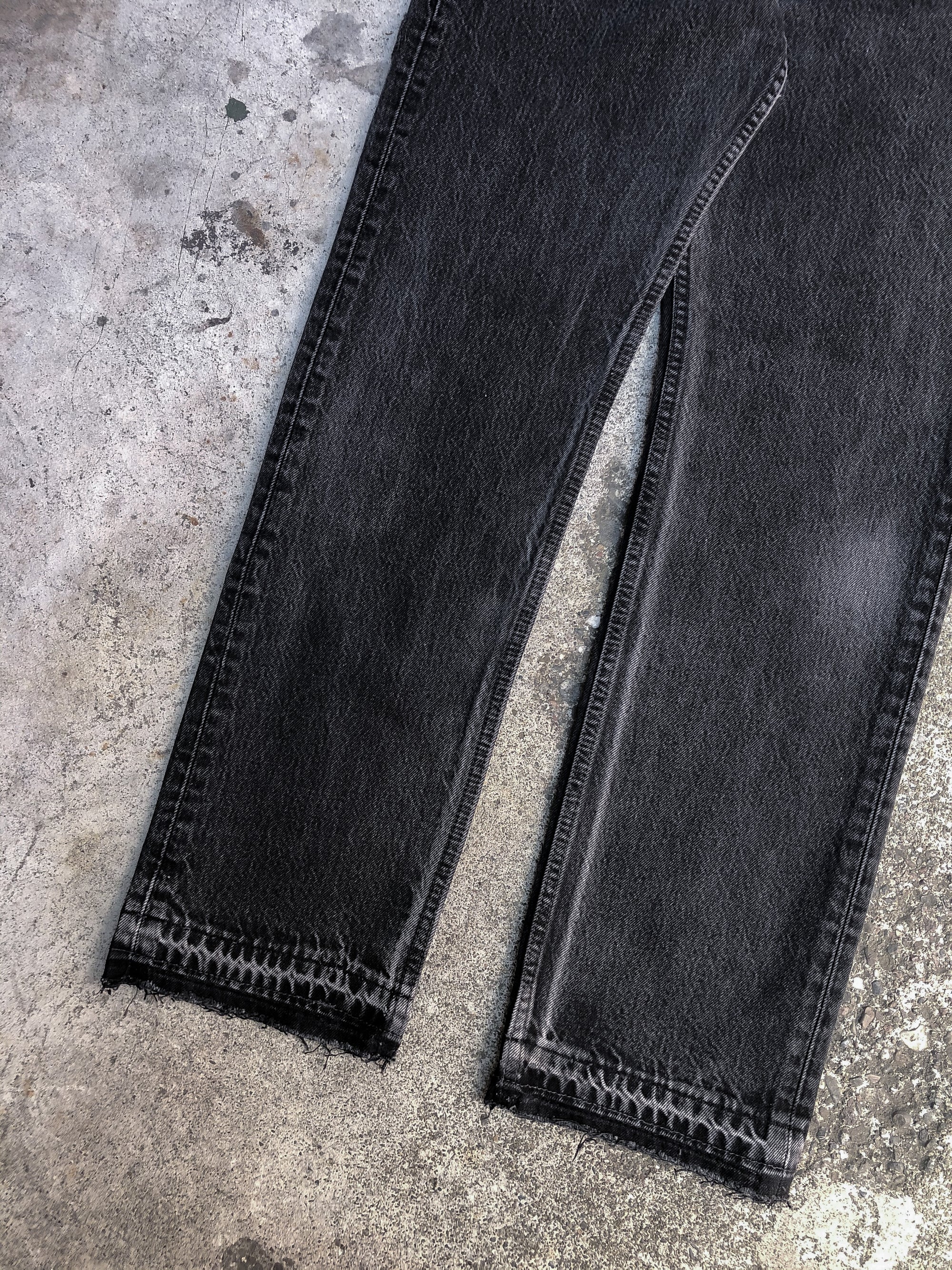 1990s Levis Faded Black 501 Released Hem (30X30)