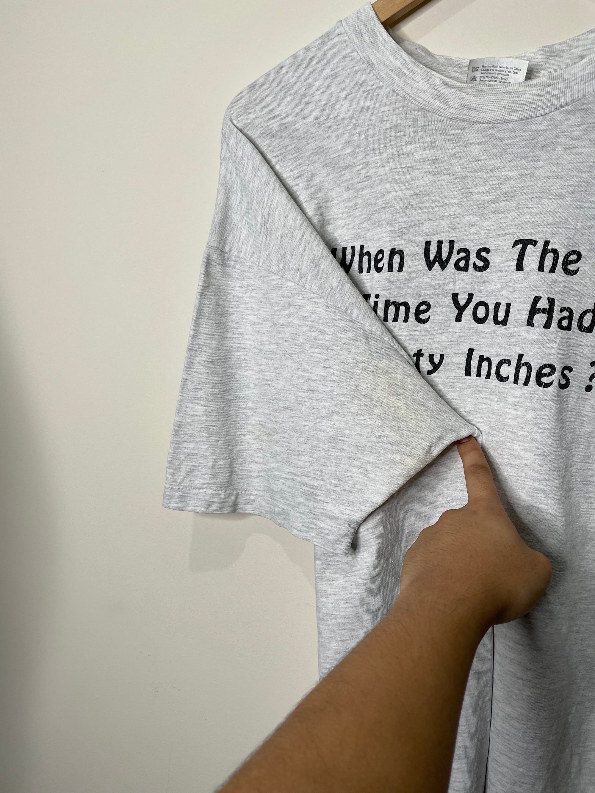 1990s “Twenty Inches” Single Stitched Hanes Beefy Tee (XL)