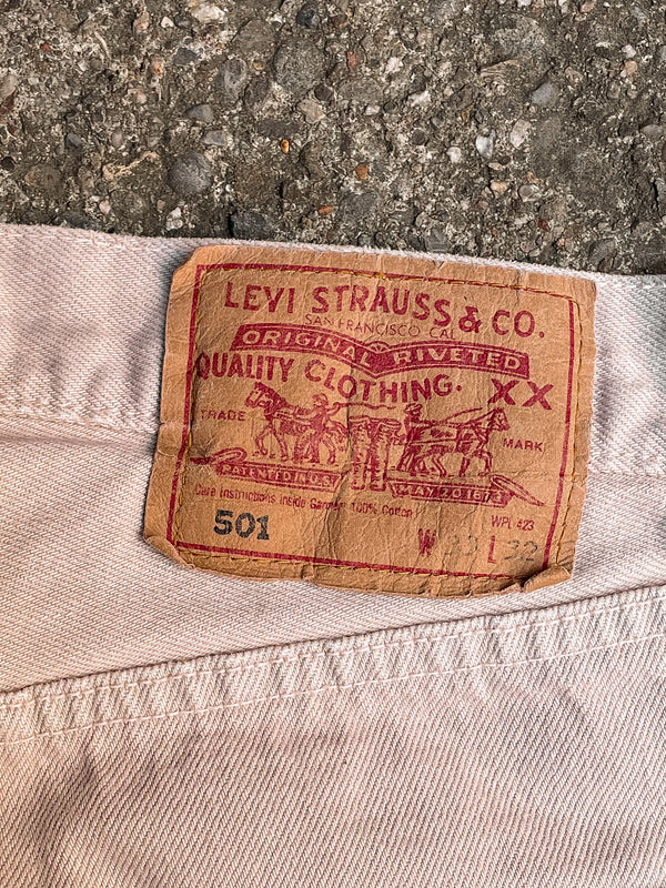 1990s Levi’s Cream 501 Released Hem (30X32)