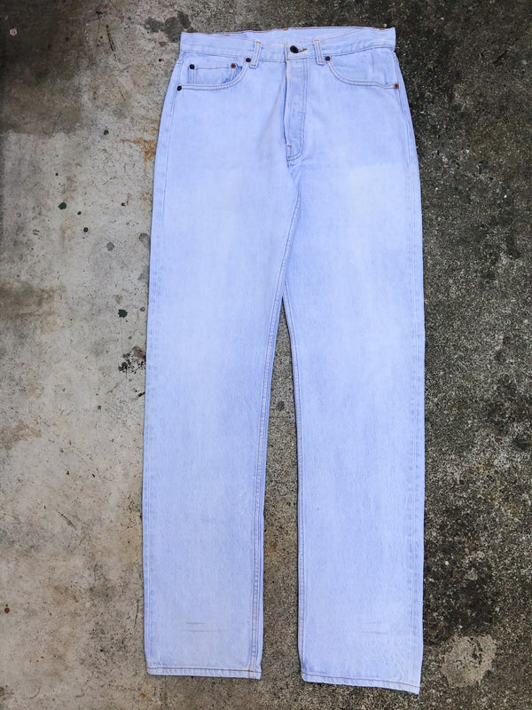 1980s Levis Sun Fade Light Wash Blue 501 (32X35)