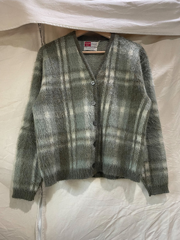 1960s Sage Green Mohair Cardigan (S)