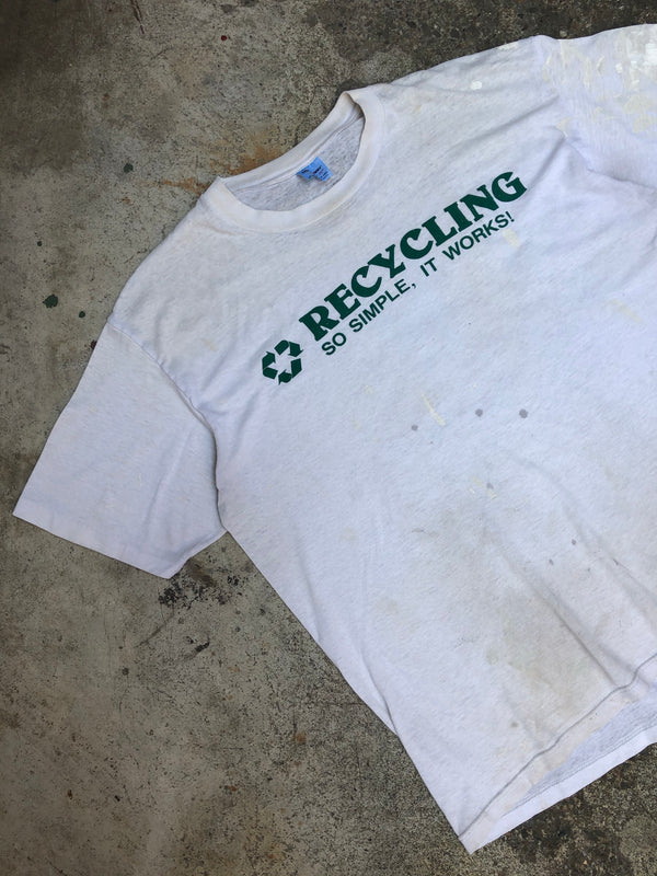 1990s Single Stitched Paint “Recycling” Tee