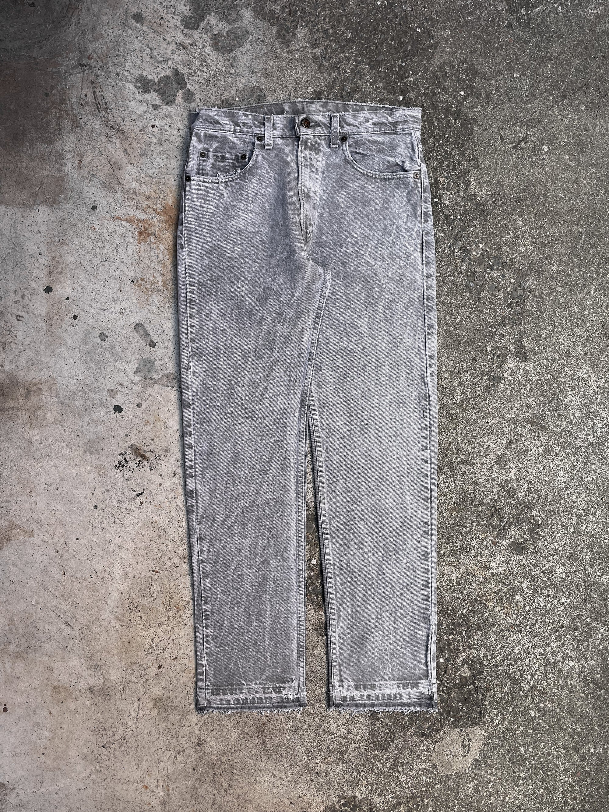 1980s Levi’s Faded Marble Grey 505 Released Hem (29X30)