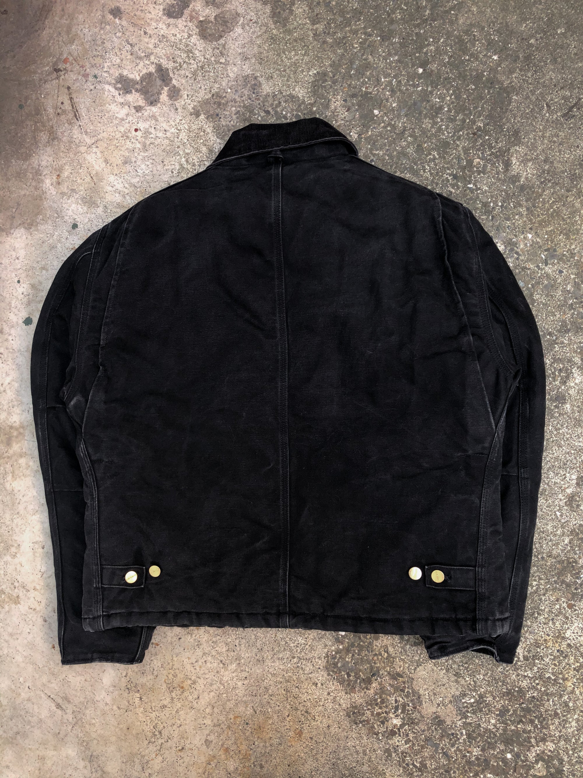 1990s Carhartt Faded Black Quilted Arctic Jacket (L/XL)