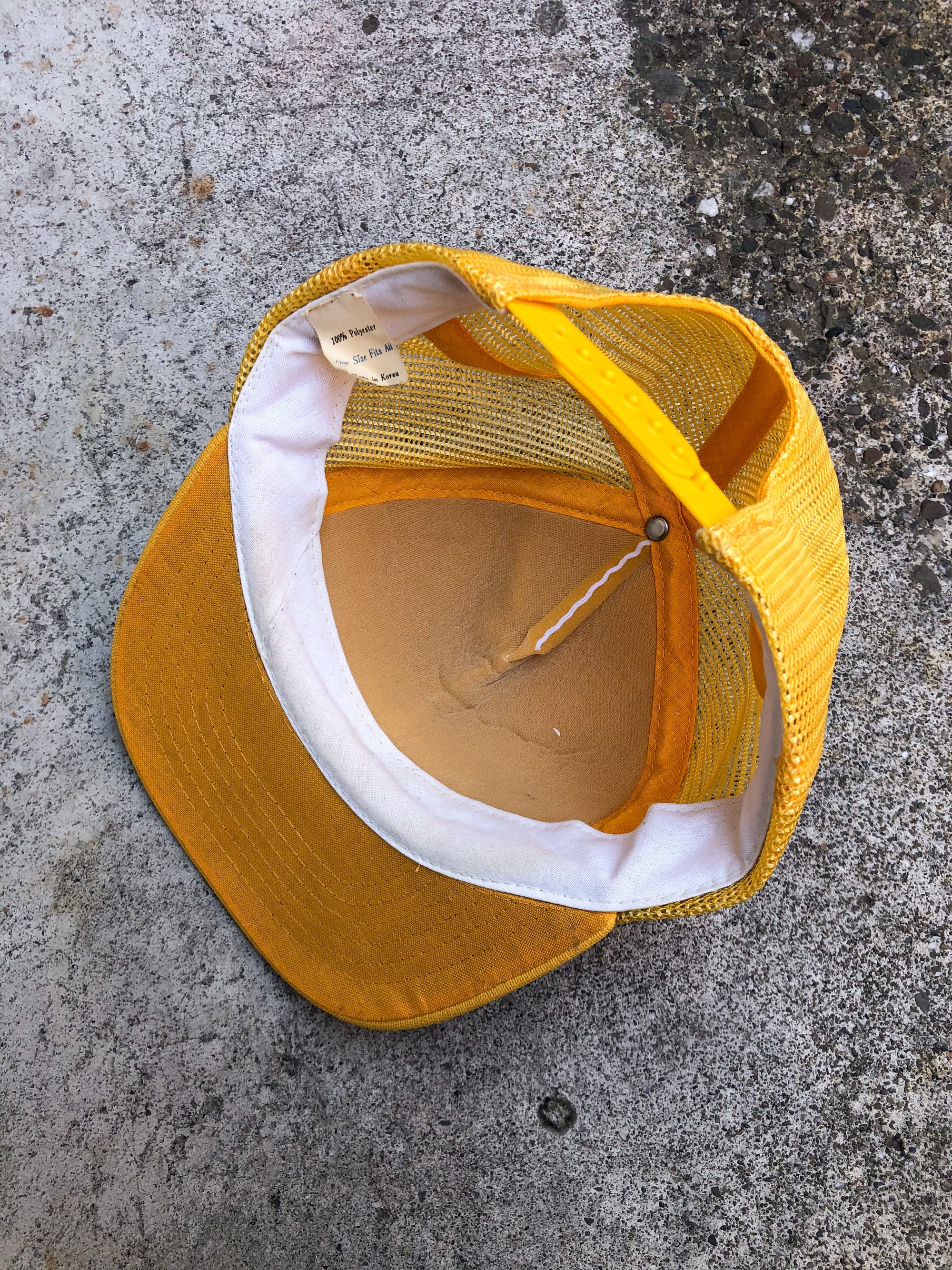 1990s Yellow “Go With The Flo” Trucker Hat