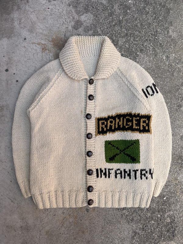 1960s “Infantry” US Army Ranger Knit Cowichan Sweater