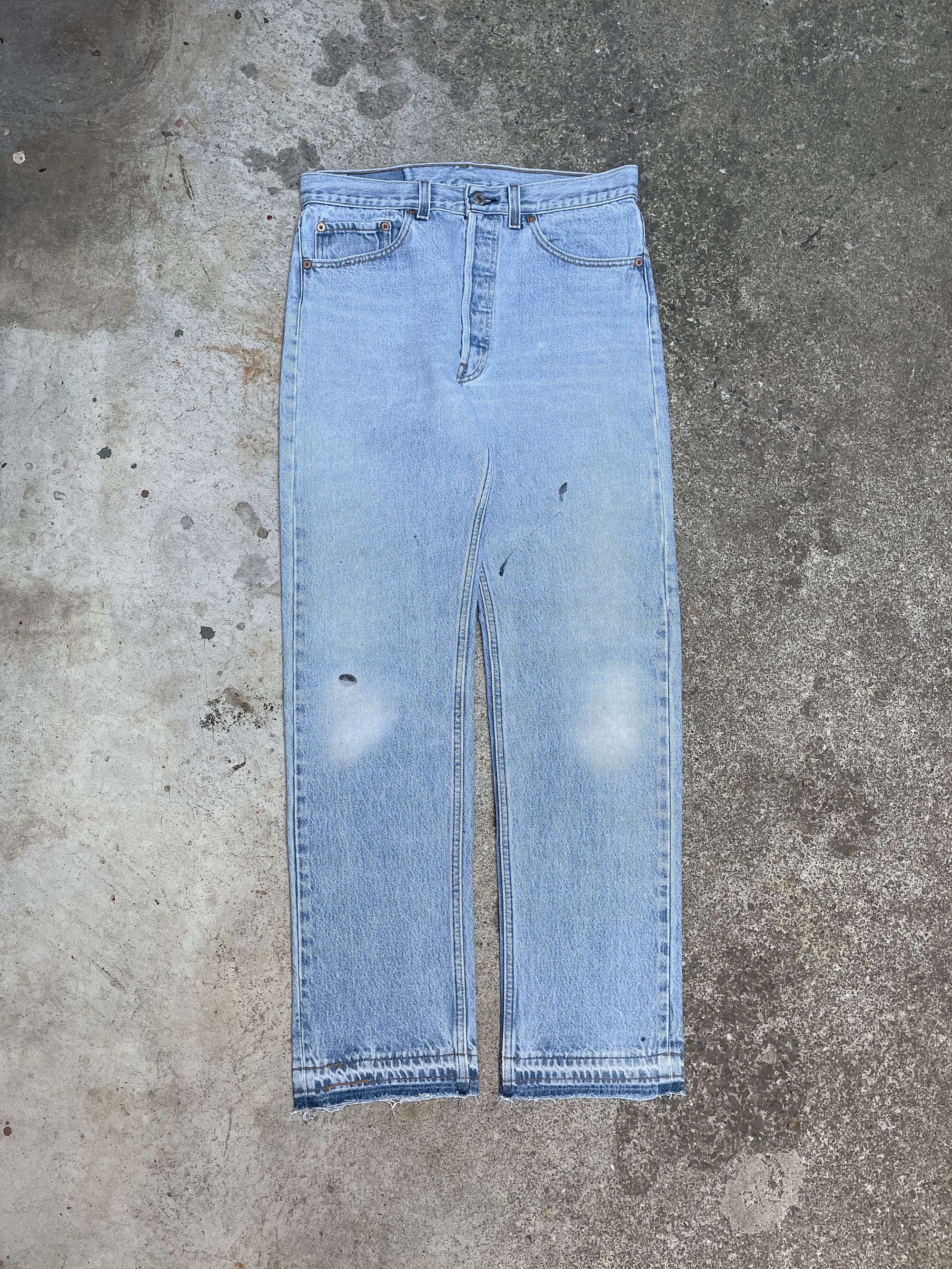 1990s Levi’s Faded Blue 501XX Released Hem (31X30)