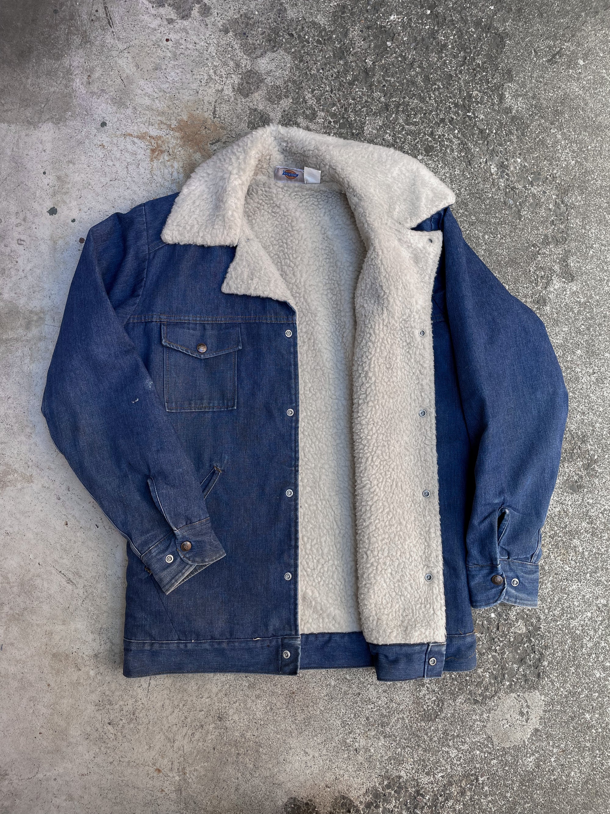 1980s Dickies Denim Sherpa Rancher Jacket