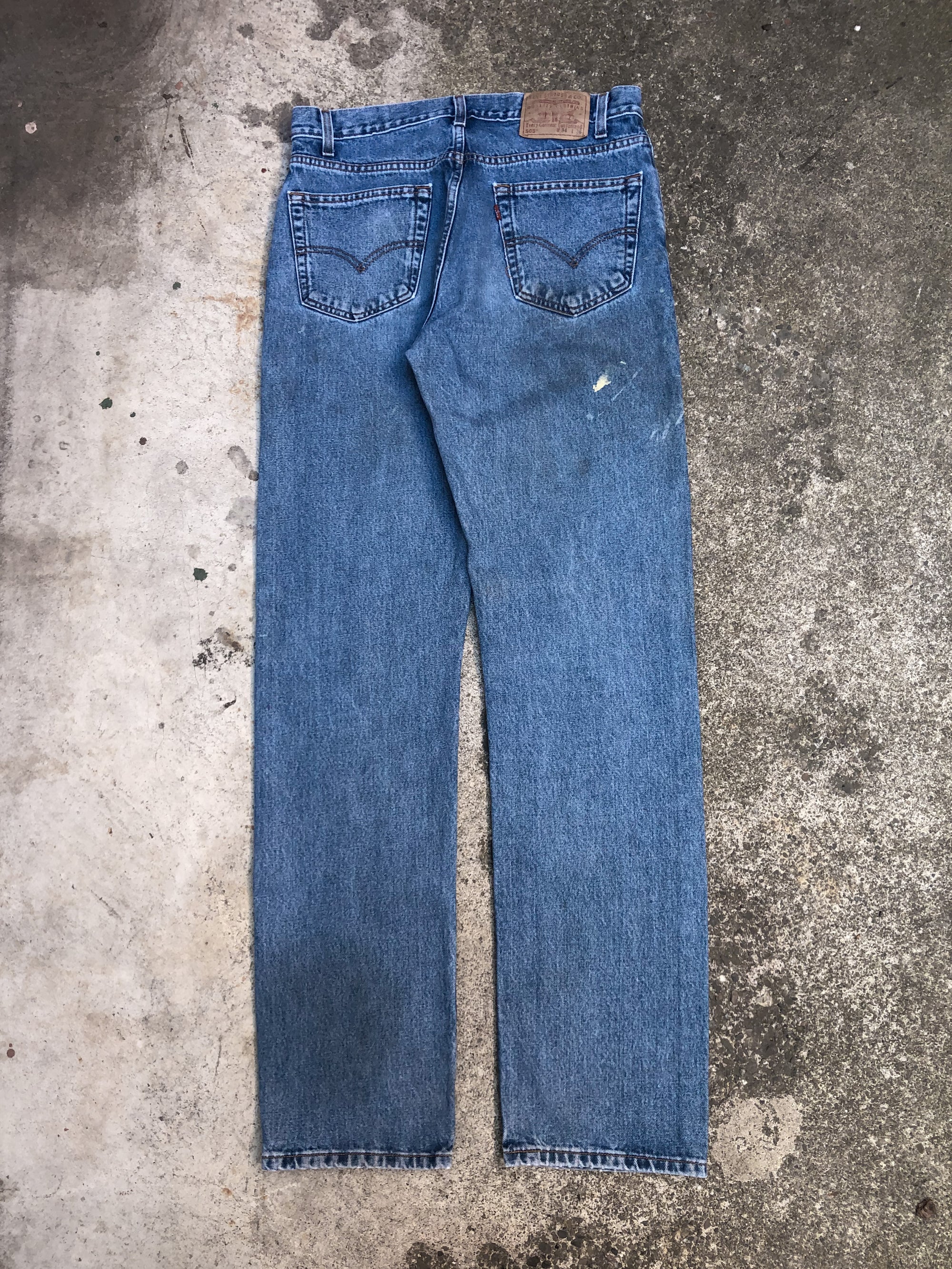 1990s Levis Painted Faded Blue 505 (33X35)