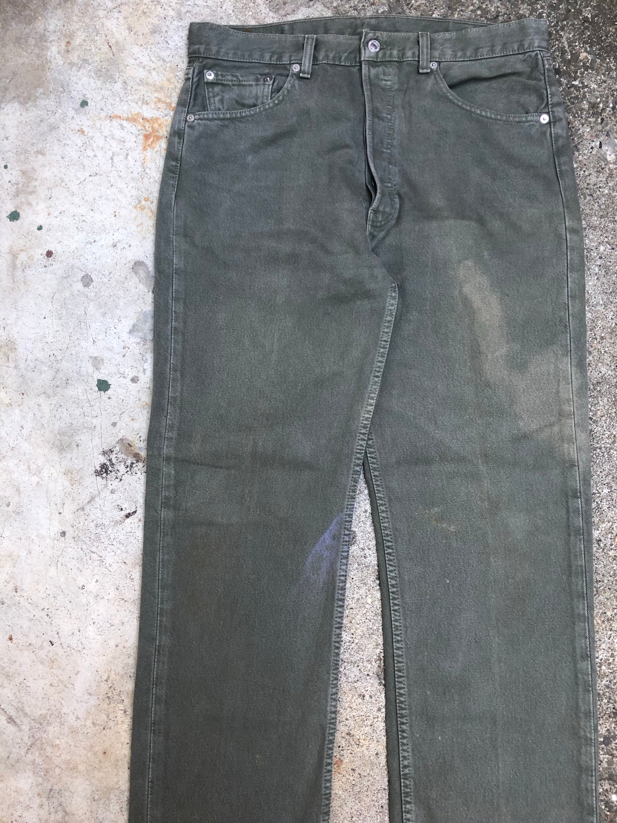 1990s Levis Faded Green 501 (34X30)