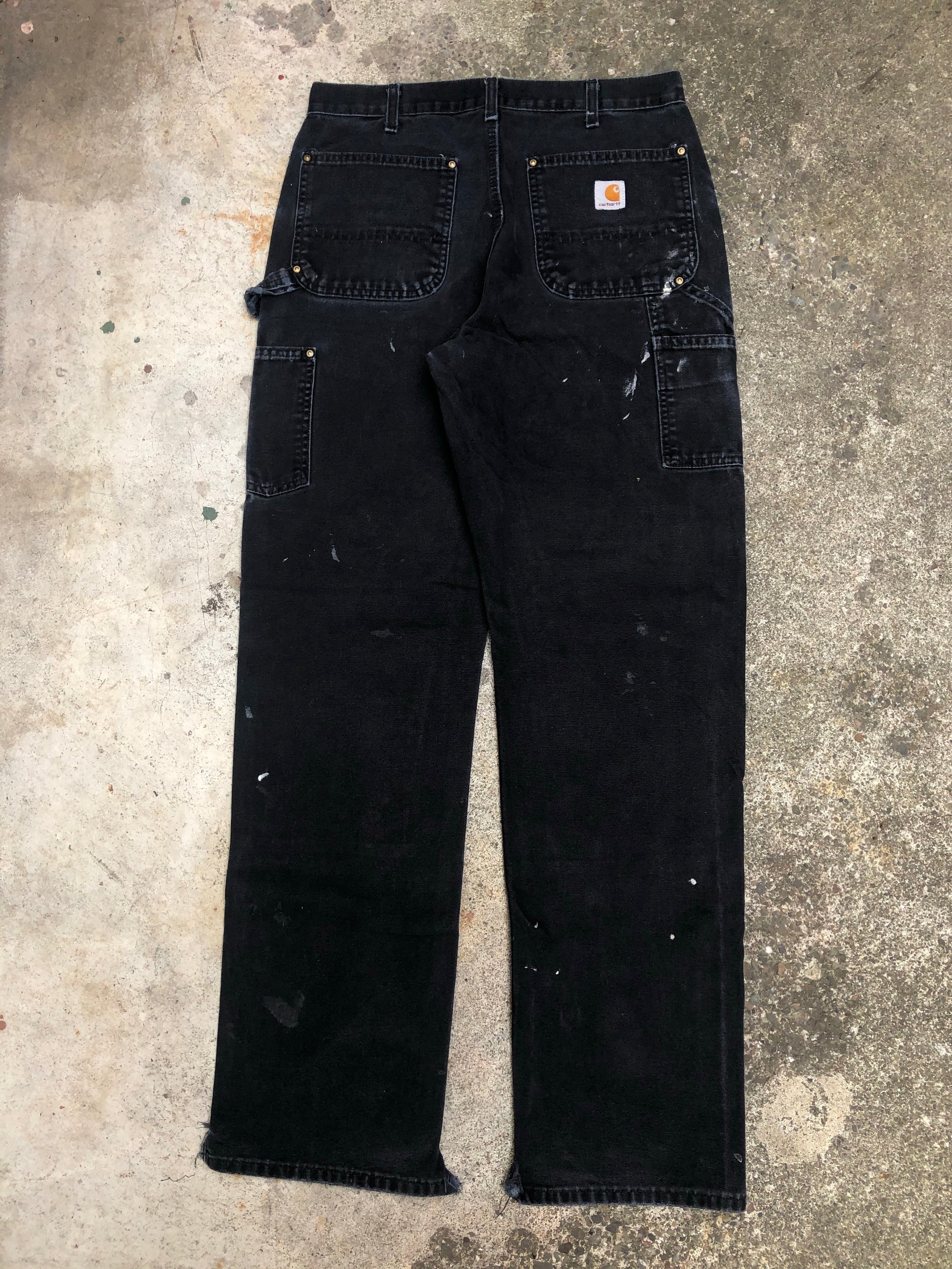 Carhartt B01 Black Double Front Knee Work Pants (32X34)