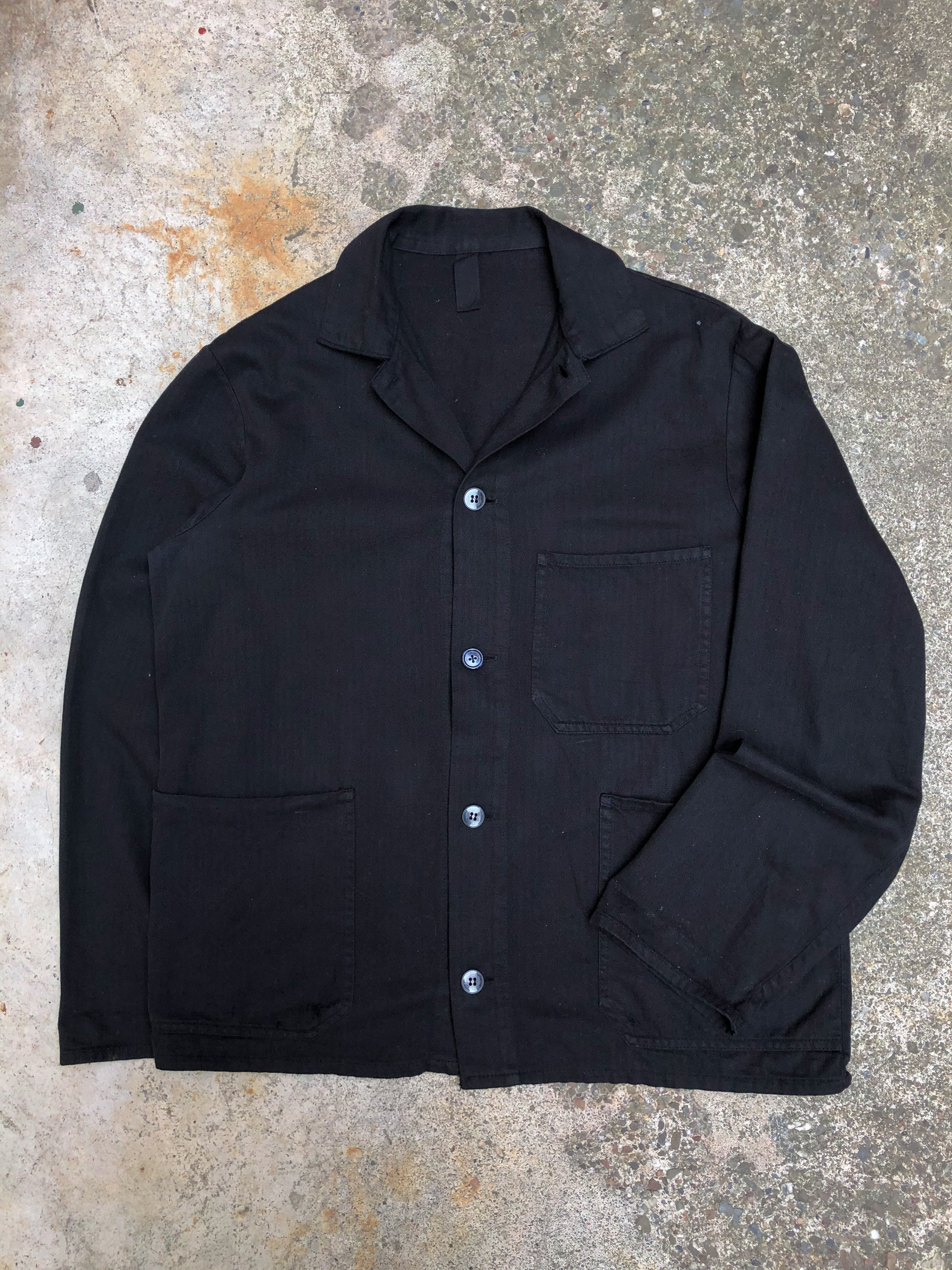 1960s Black Overdye European Chore Jacket