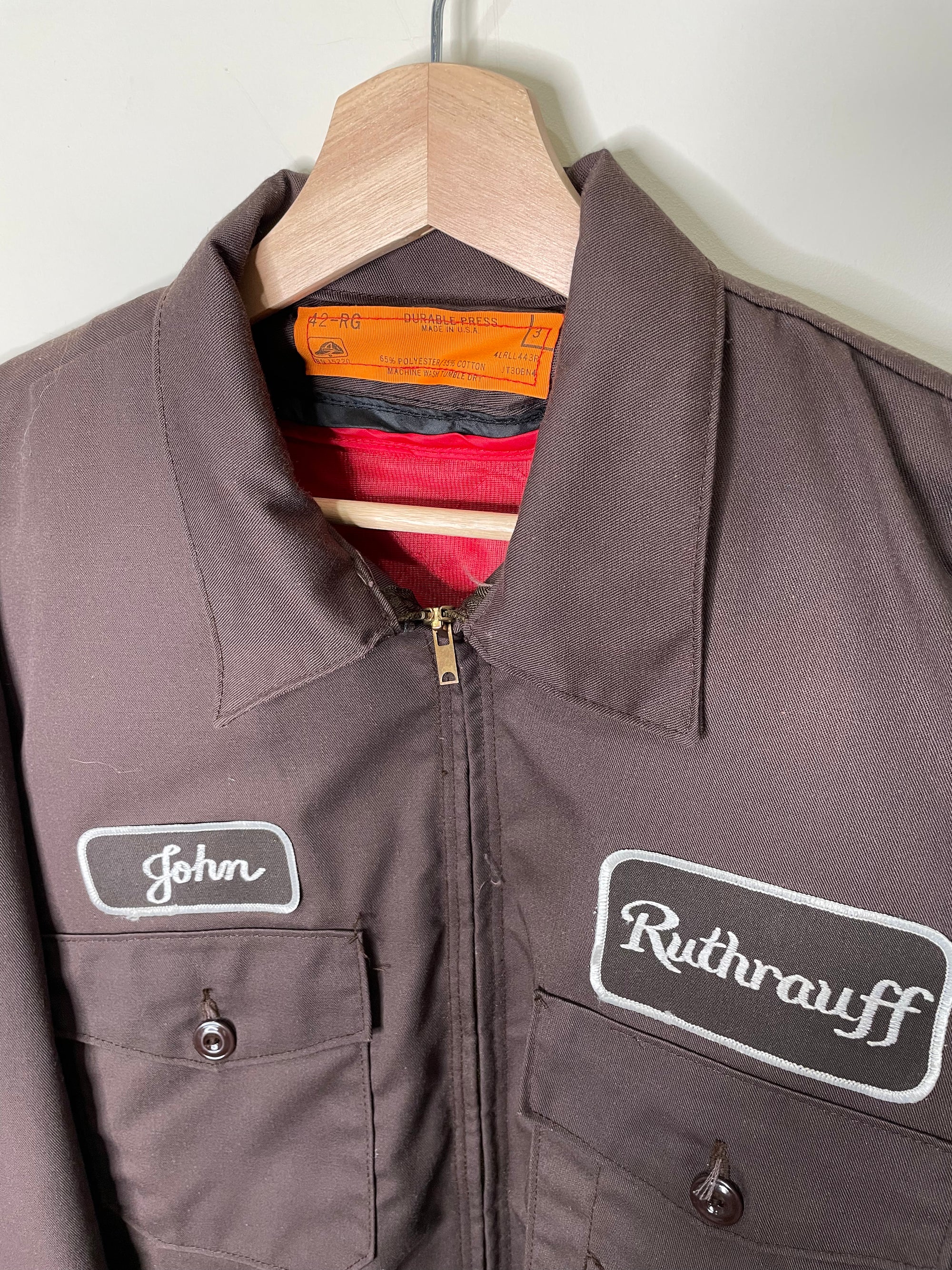 1980s “John” Brown Removable Quilted Liner Work Jacket (M)