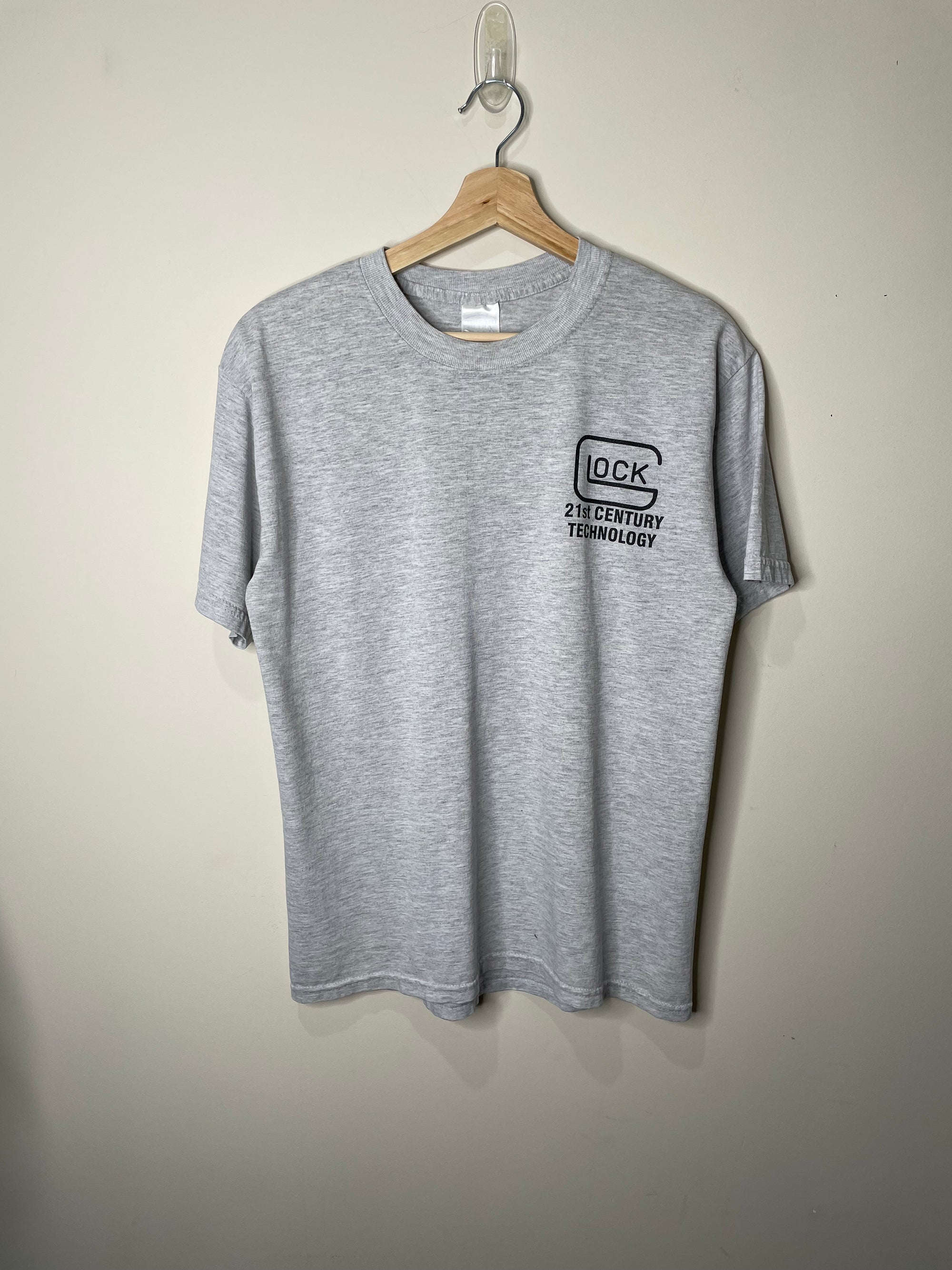 1990s/00s “Glock” Heather Grey Tee (M)