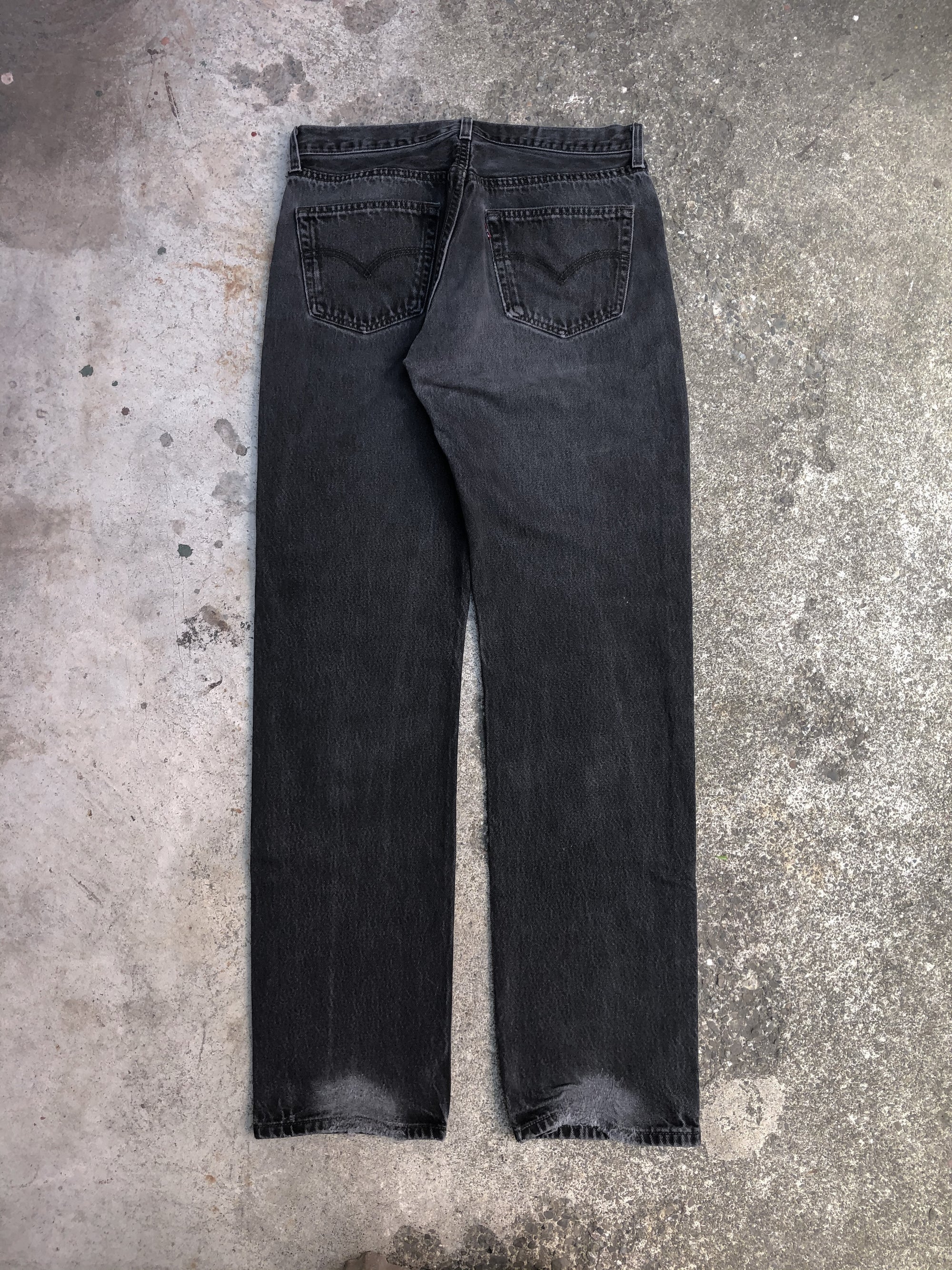 1990s Levis Repaired Faded Black 501 (32X33)