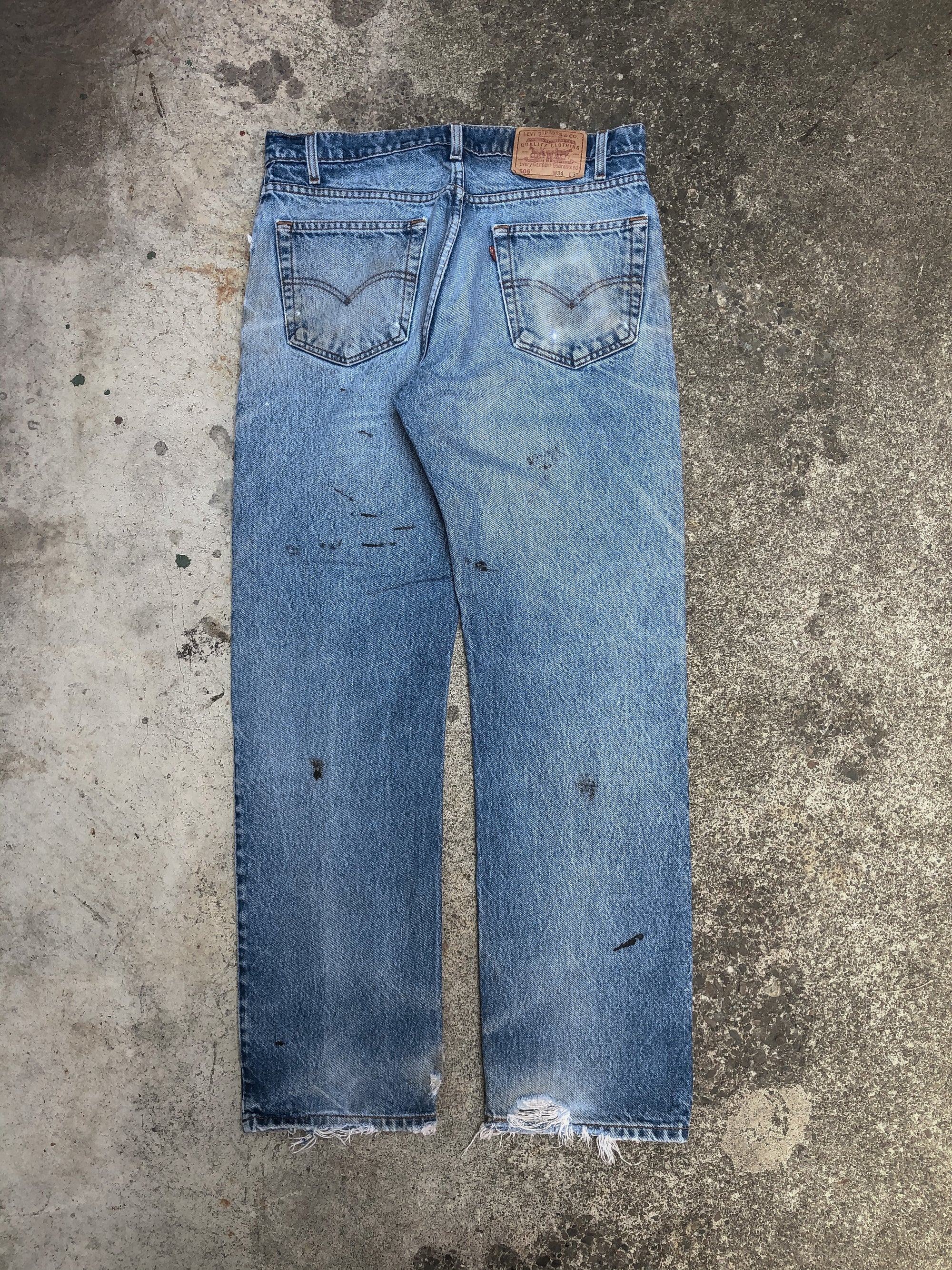 1990s Levis Distressed Faded Blue 505 (34X30)