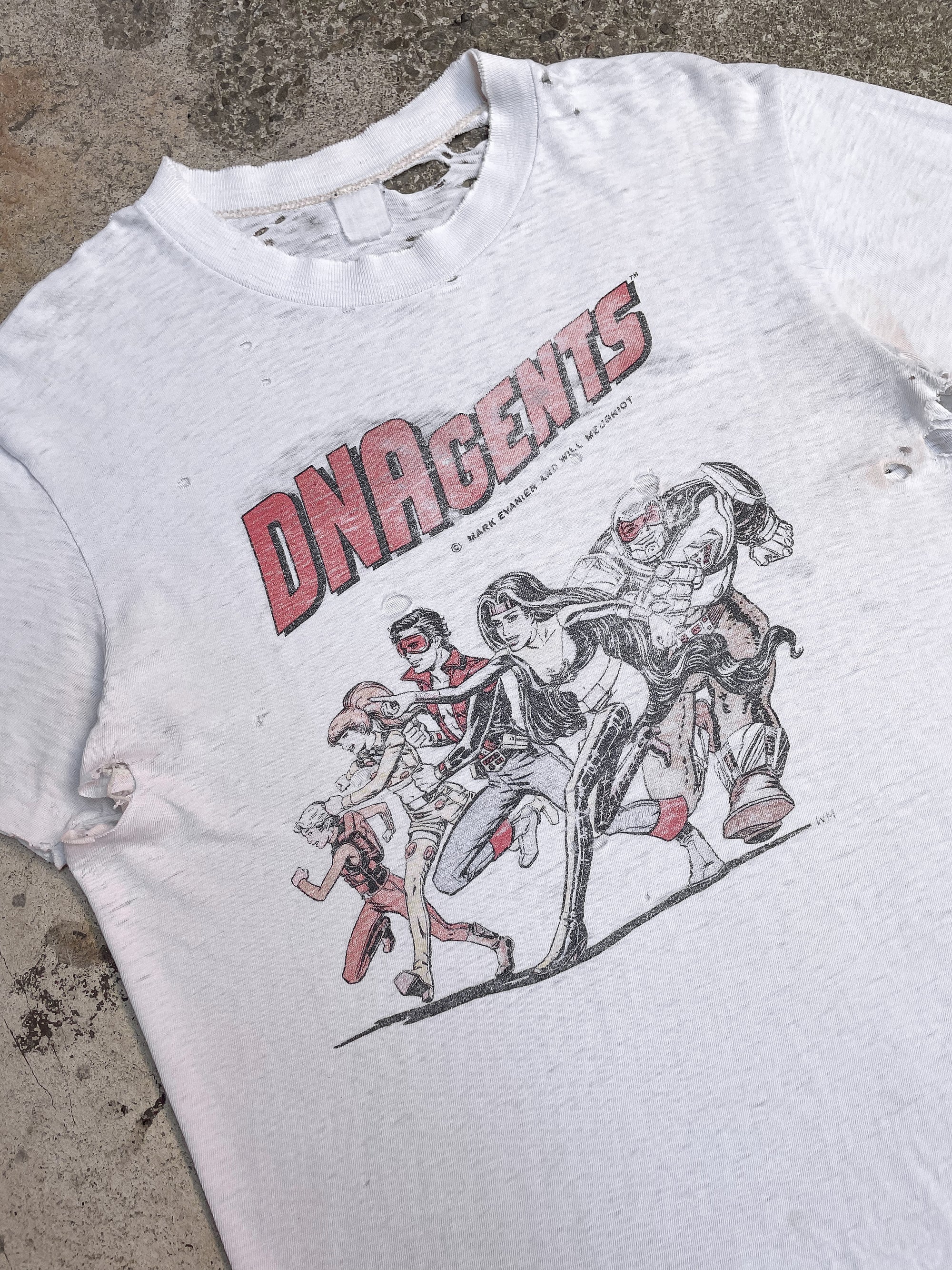 1980s Thrashed “DNAgents” Single Stitched Tee