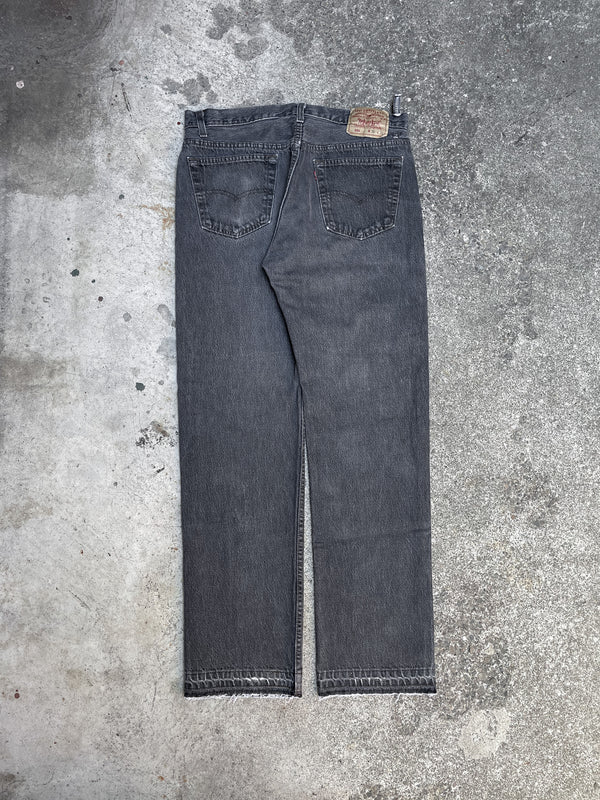 1990s Levi’s Faded Grey 501 Released Hem (33X30)