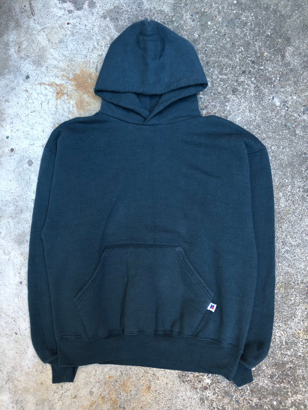 1990s Russell Sage Green Blank Hoodie