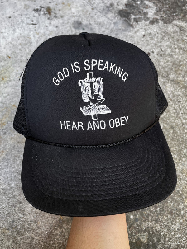 1990s “God Is Speaking” Trucker Hat