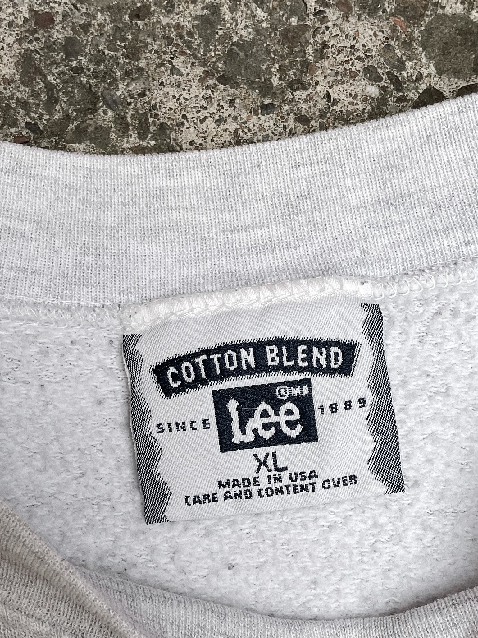 1990s Lee Heather Grey Blank Sweatshirt