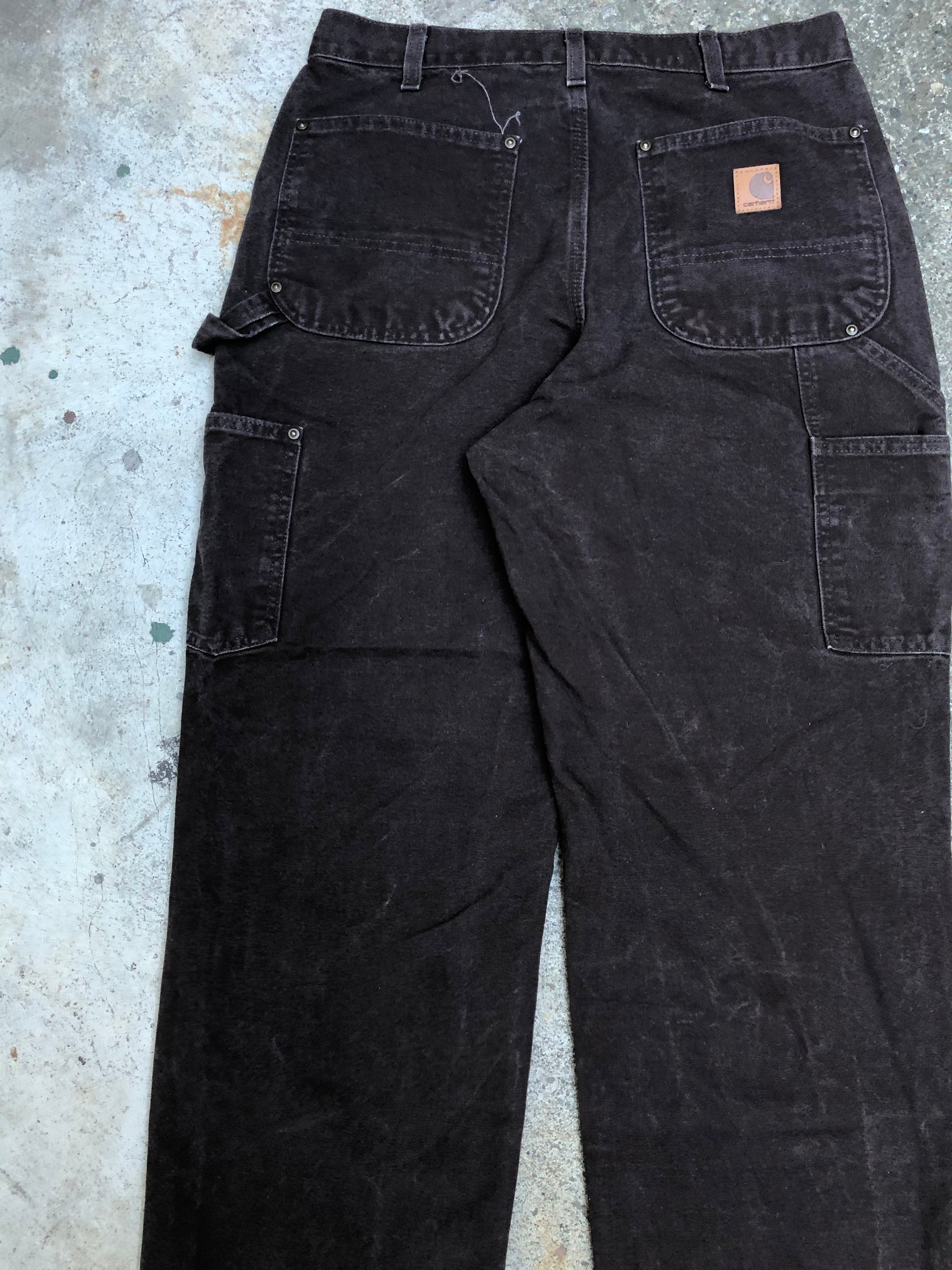 Carhartt B136 Dark Brown Double Front Knee Work Pants (31X31)