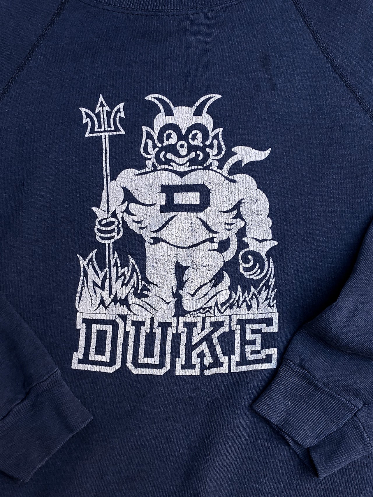 1970s “Duke” Navy Raglan Sweatshirt