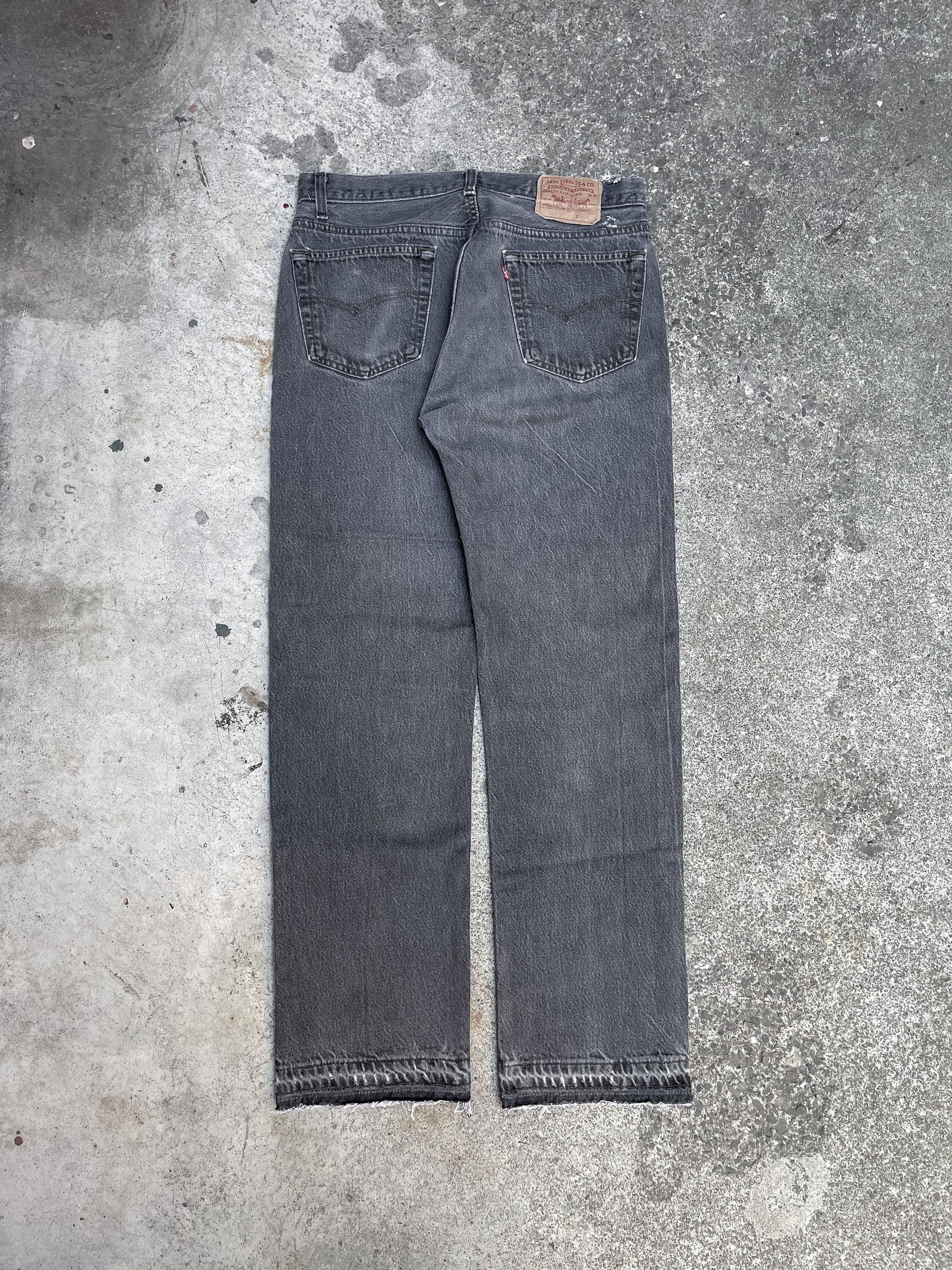 1980s/90s Levis Faded Grey 501 Released Hem (31X29)