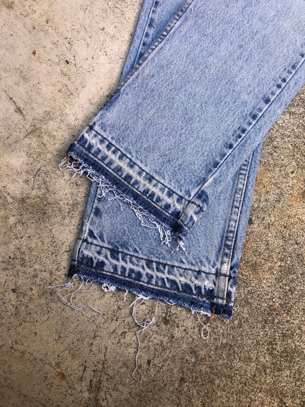 1990s Orange Tab Levis 505 Faded Blue Released Hem (29X32)