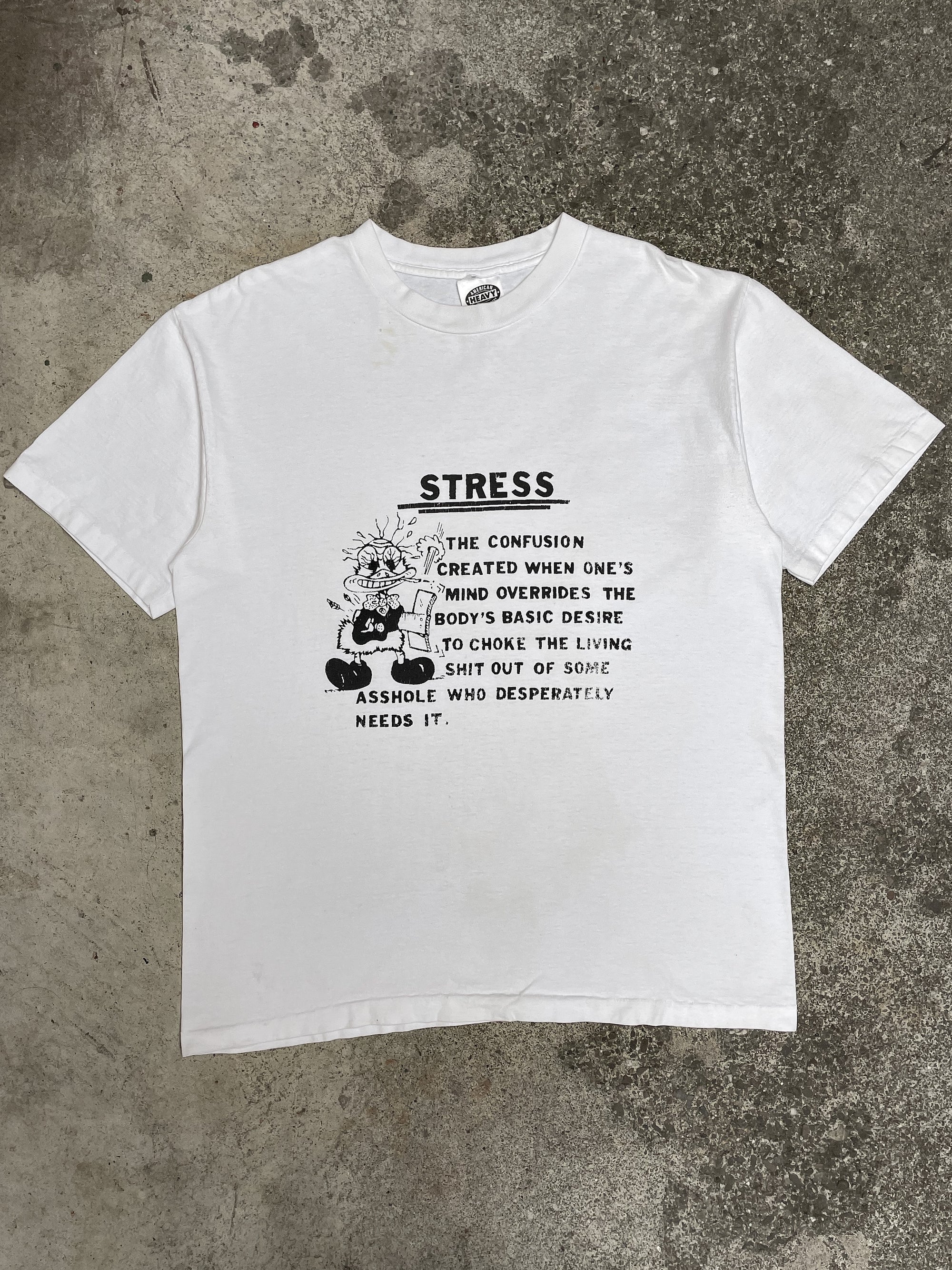 1990s “Stress” Single Stitched Tee