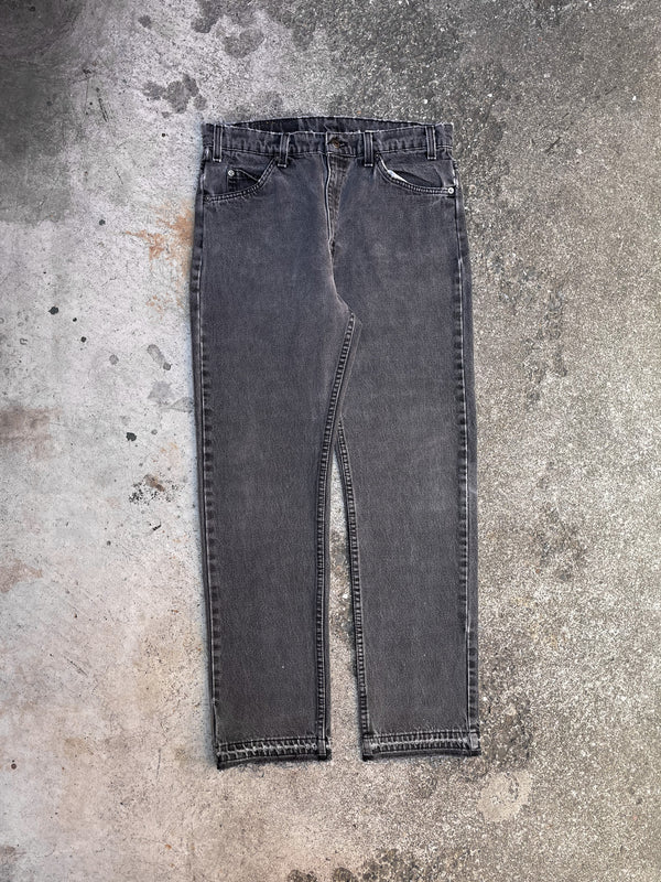 1990s Orange Tab Levi’s Faded Charcoal 505 Released Hem (31X30)