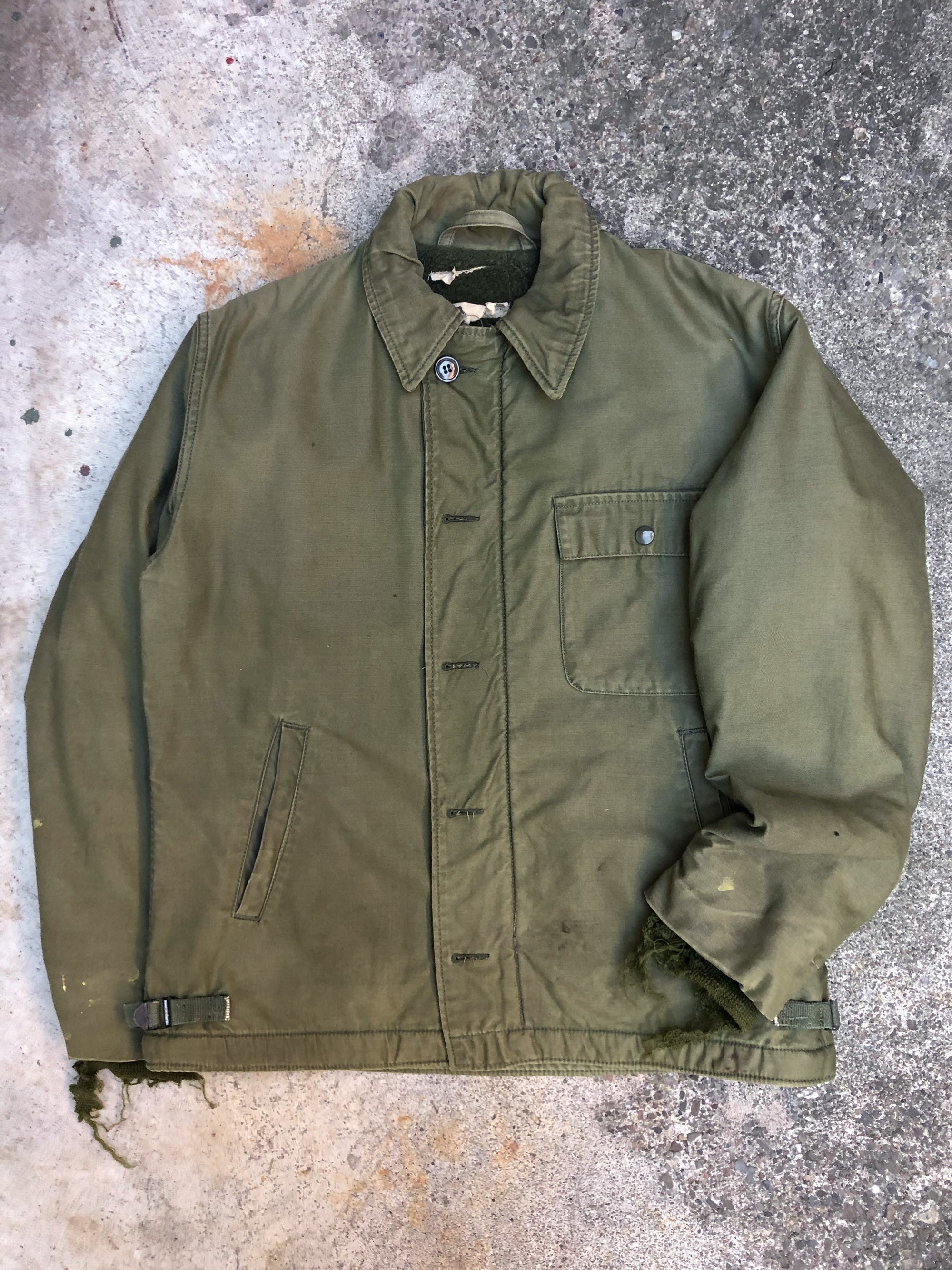 1960/70s Faded Olive Green A2 Deck Jacket
